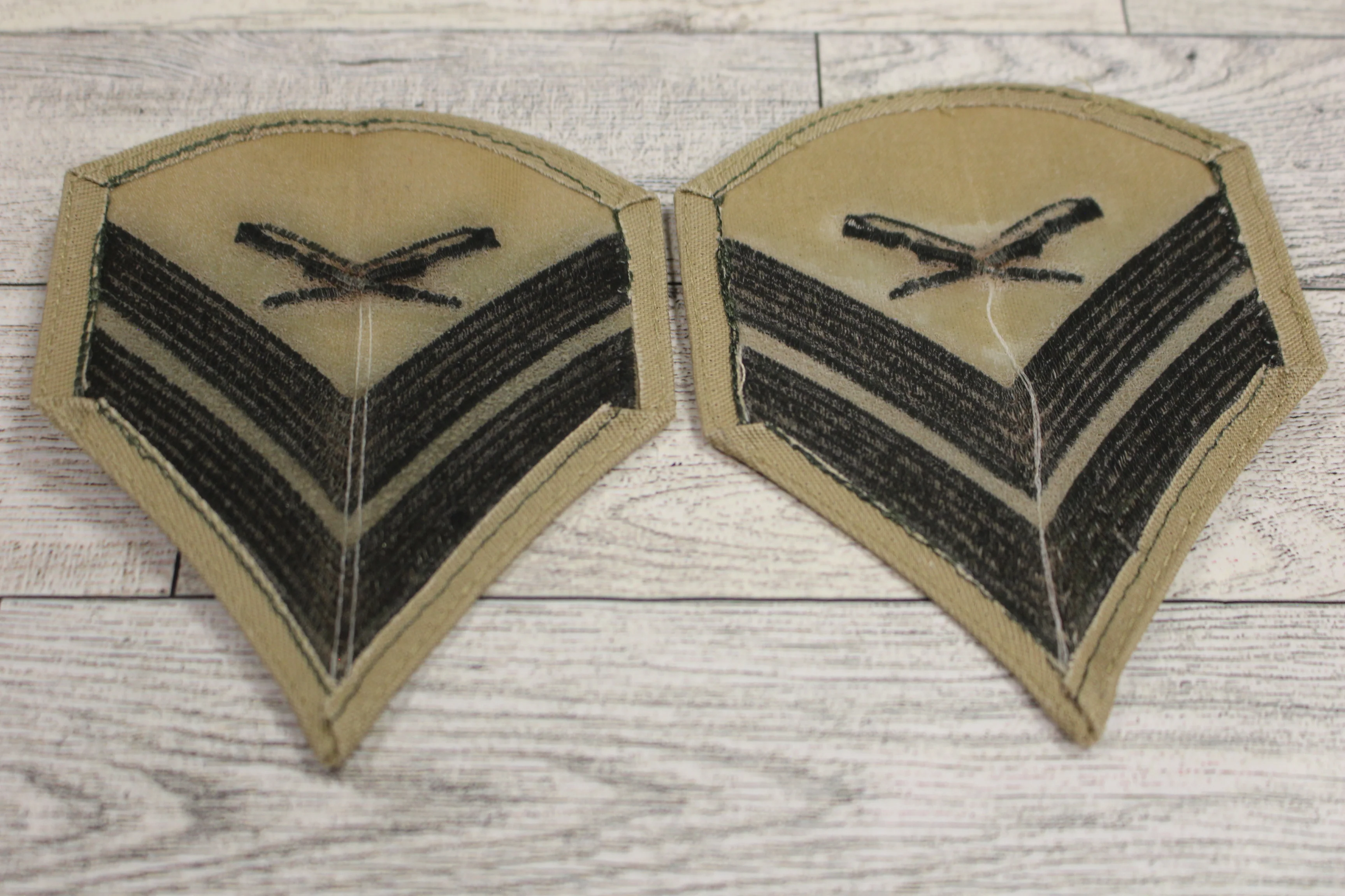 US Marine Corporal E-4 Patch - Set of 2 - Used - Image 2