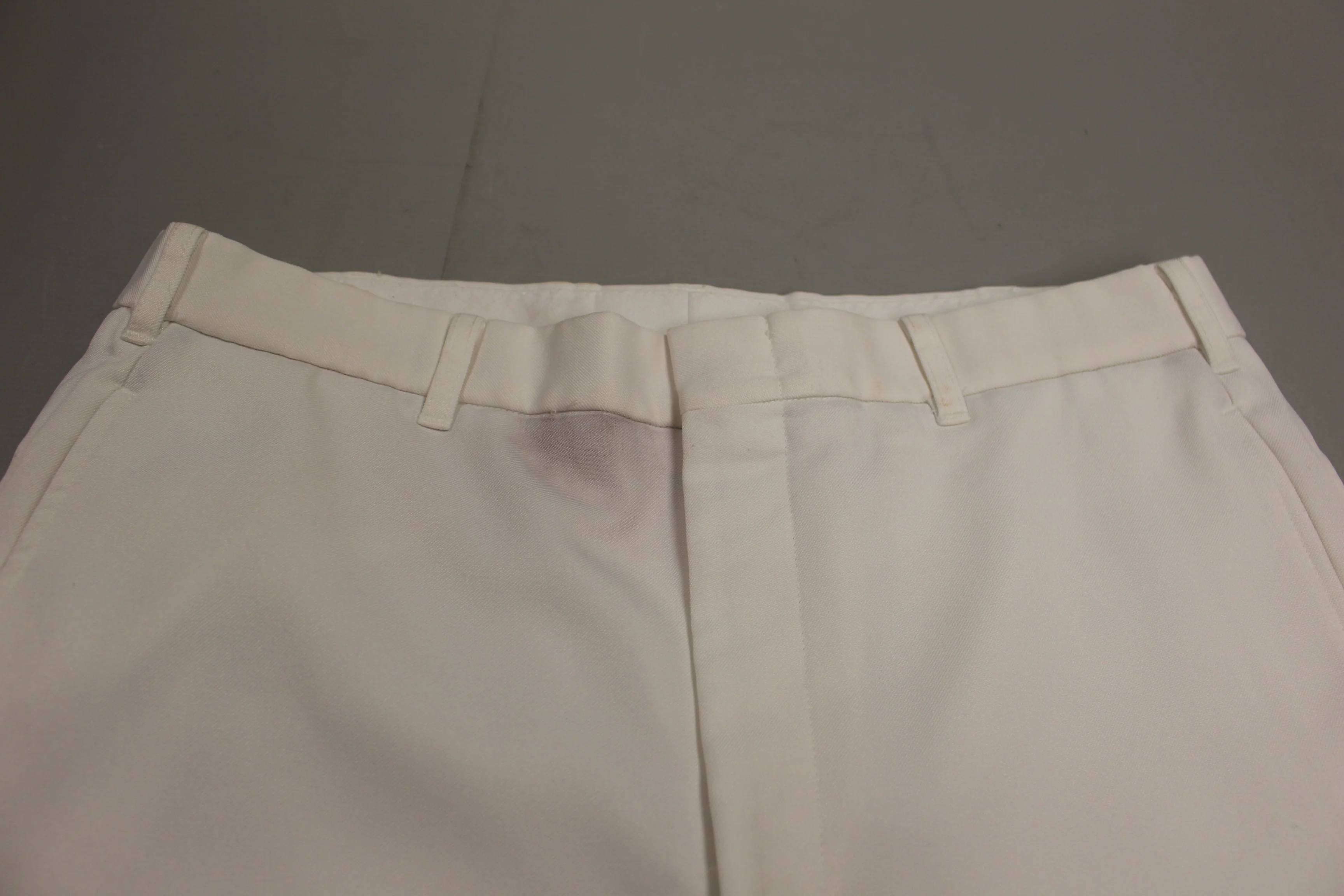 US Navy Men's White Service Dress Trousers - 35L - 8405-01-076-0749 - Used - Image 3
