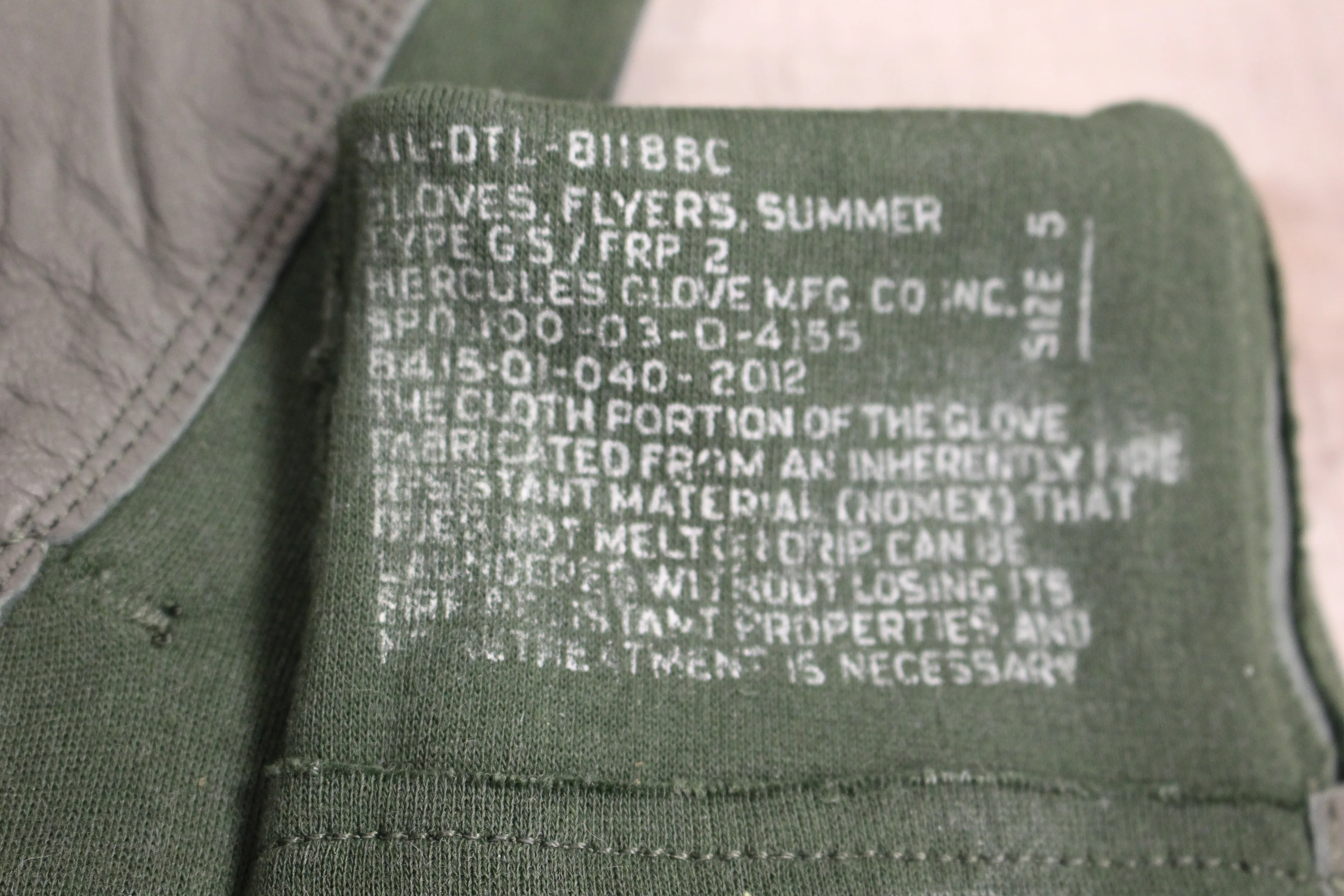 US Summer Flyers Gloves - Type GS/FRP-2 - Size 5 - 8415-01-040-2012 - NWOT - Image 3
