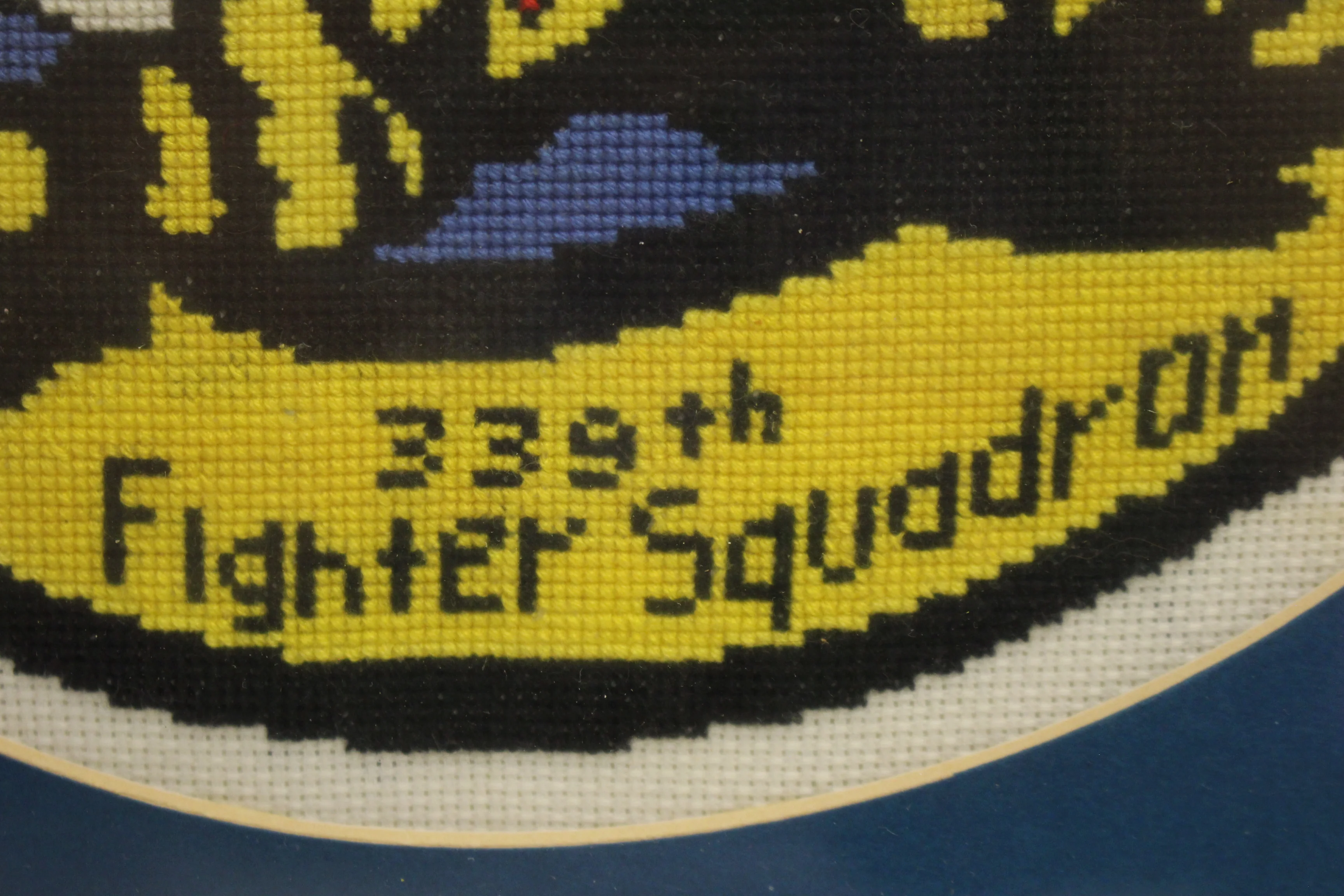 USAF 339th Fighter Squadron "Sunsetters" Stitched Artwork - Framed - Image 3