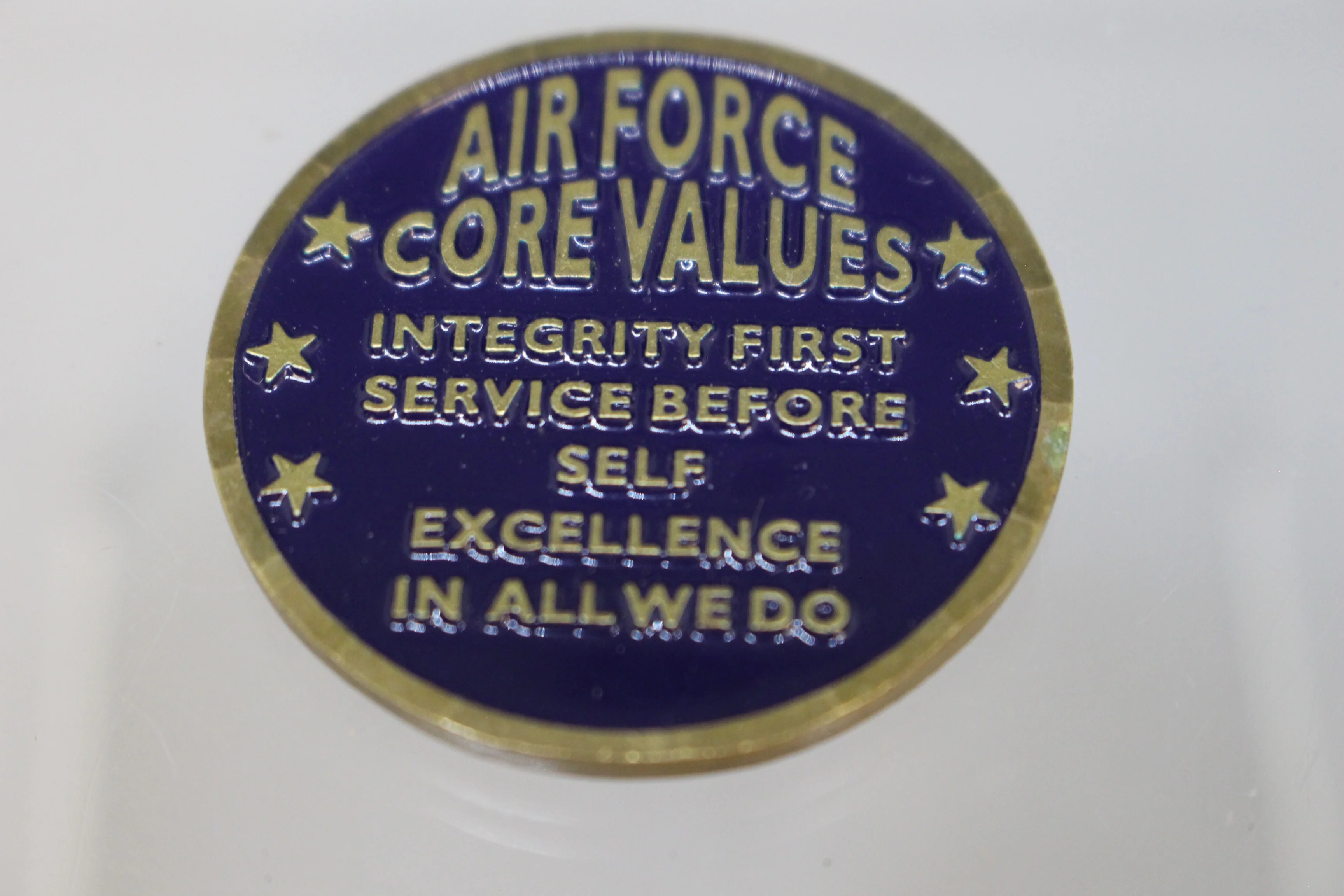 USAF Air Force Core Values Challenge Coin - Used - Image 2