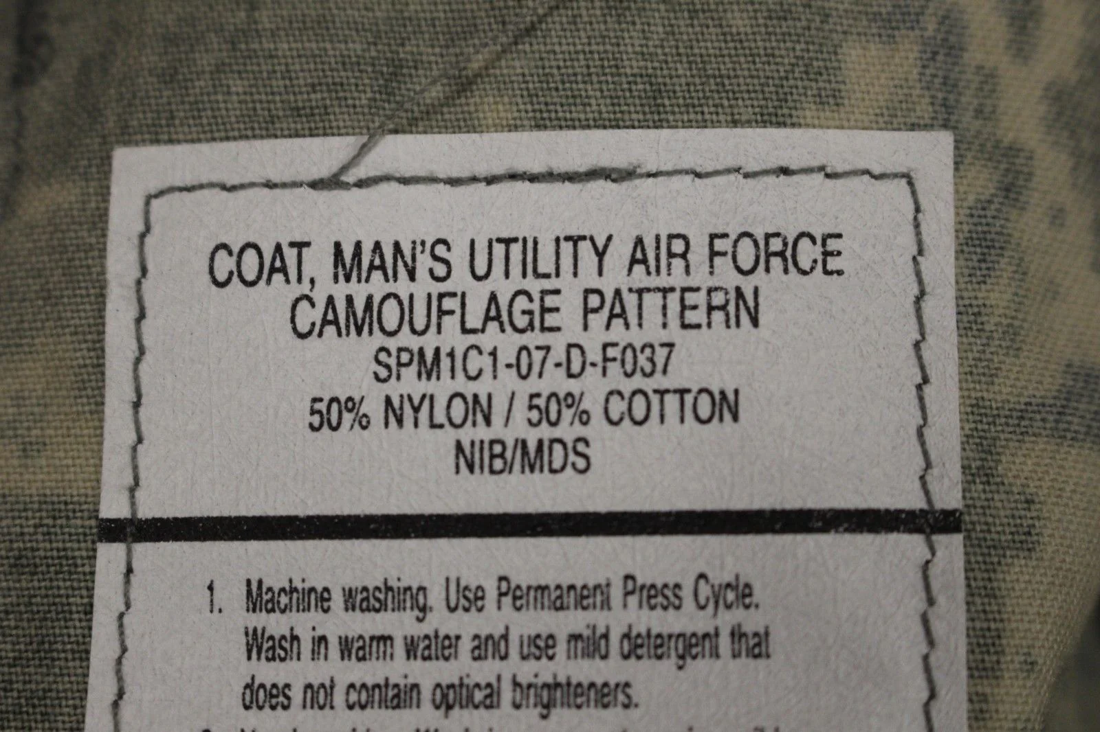 USAF Men's Utility Coat, Digital Tiger, Size: 44S, NSN: 8415-01-536-4586, New! - Image 6
