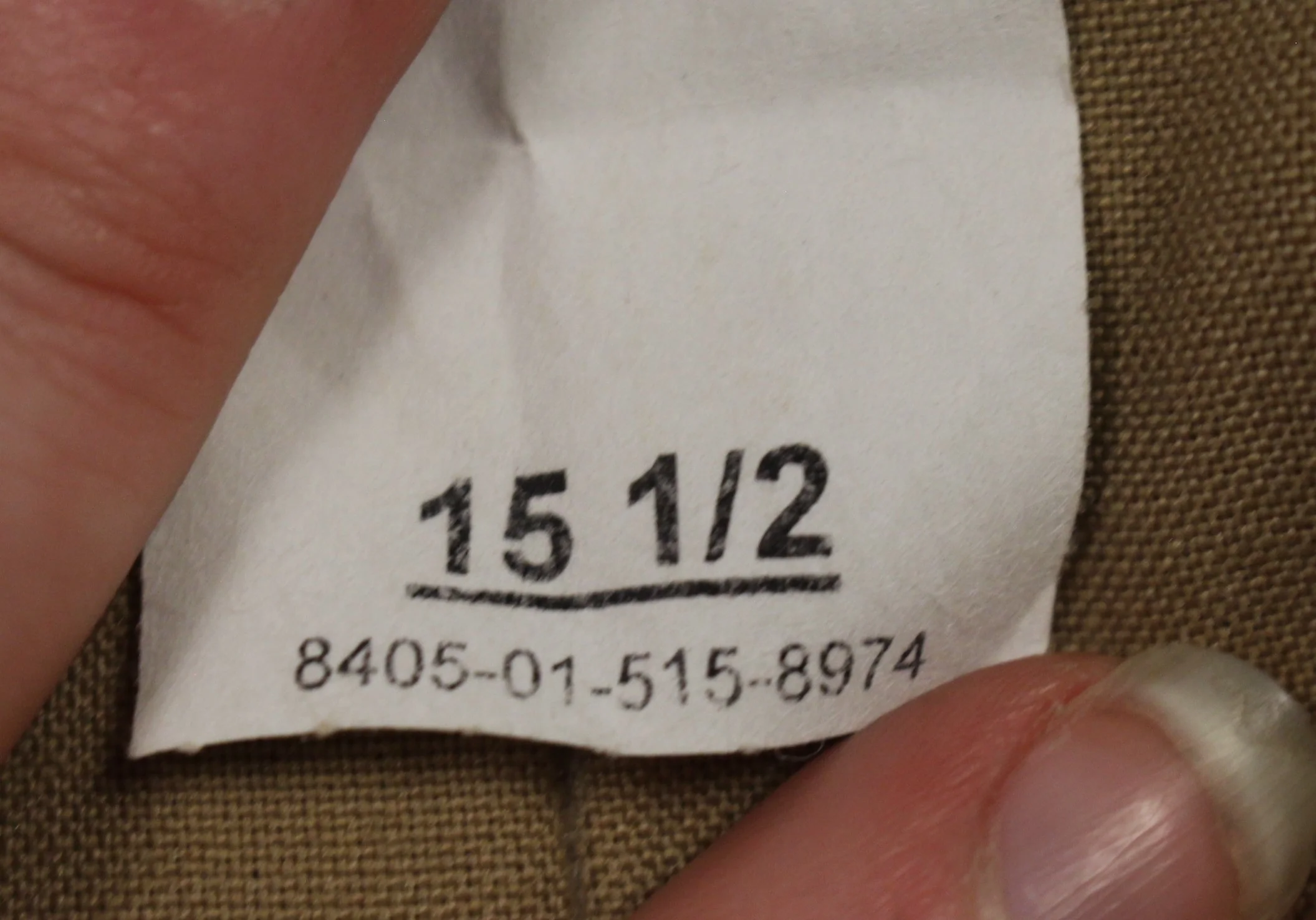 USMC Marine Corps Khaki Dress Shirt Short Sleeve - 15-1/2 - Used - Image 3