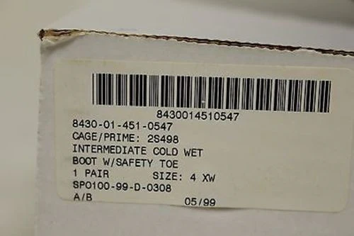 Vibram Intermediate Cold/Wet Weather Boots with Safety Toe, Size: 4XW, Black, New - Image 4