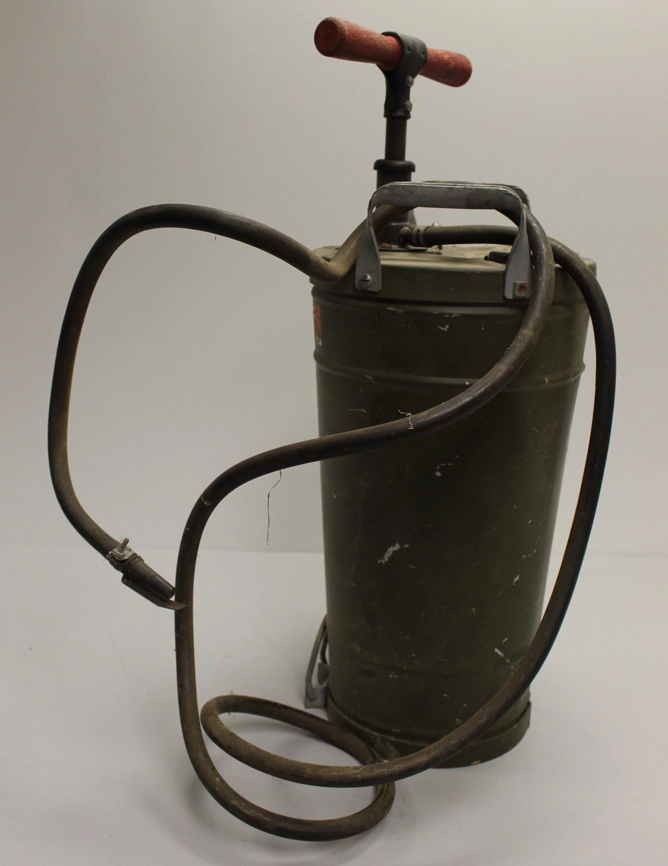 Vintage Air Raid Hand Pump Water Fire Extinguisher - Used