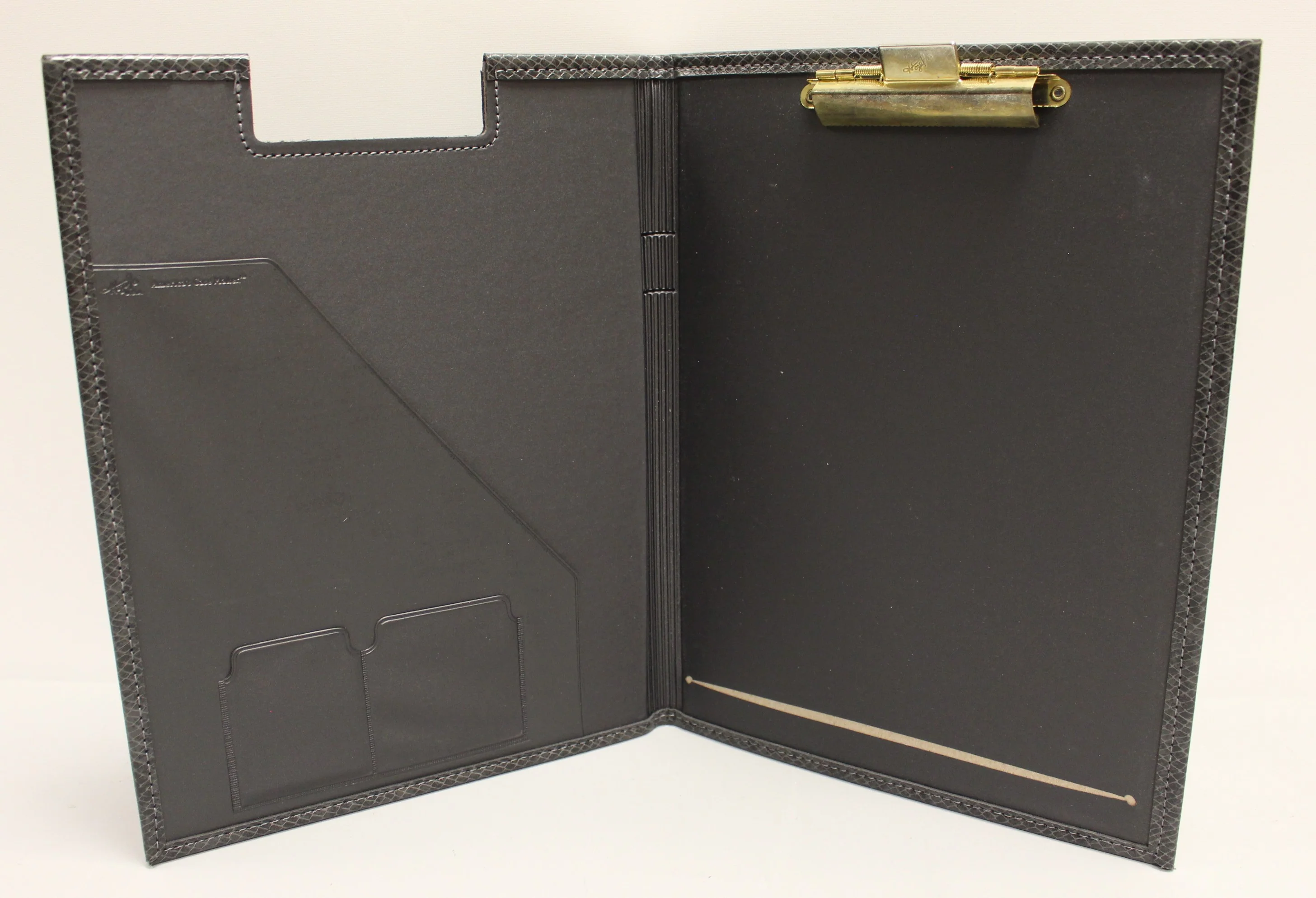 Vintage America's Case Maker Business Portfolio - Gray Snakeskin Design - Used
