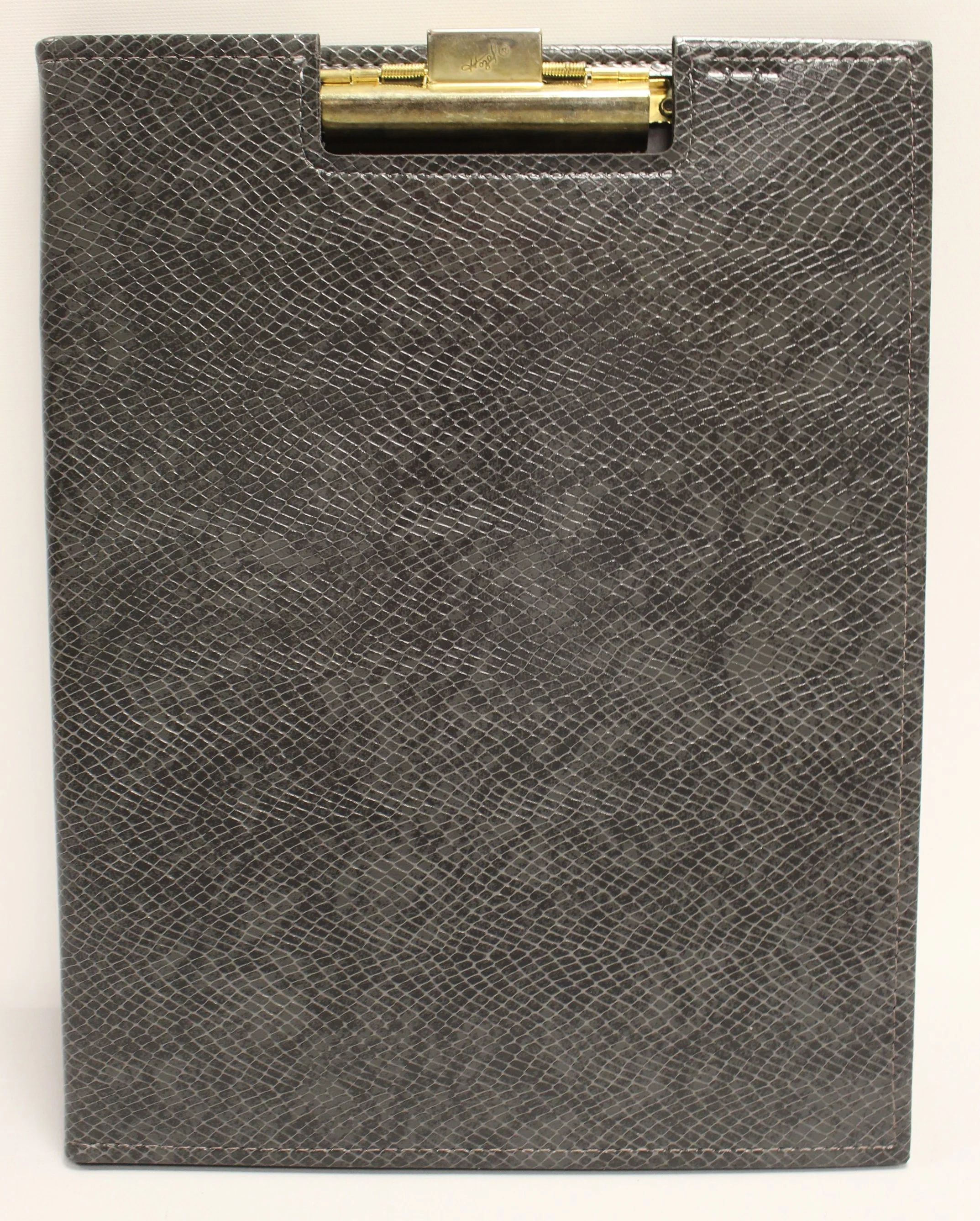Vintage America's Case Maker Business Portfolio - Gray Snakeskin Design - Used - Image 2