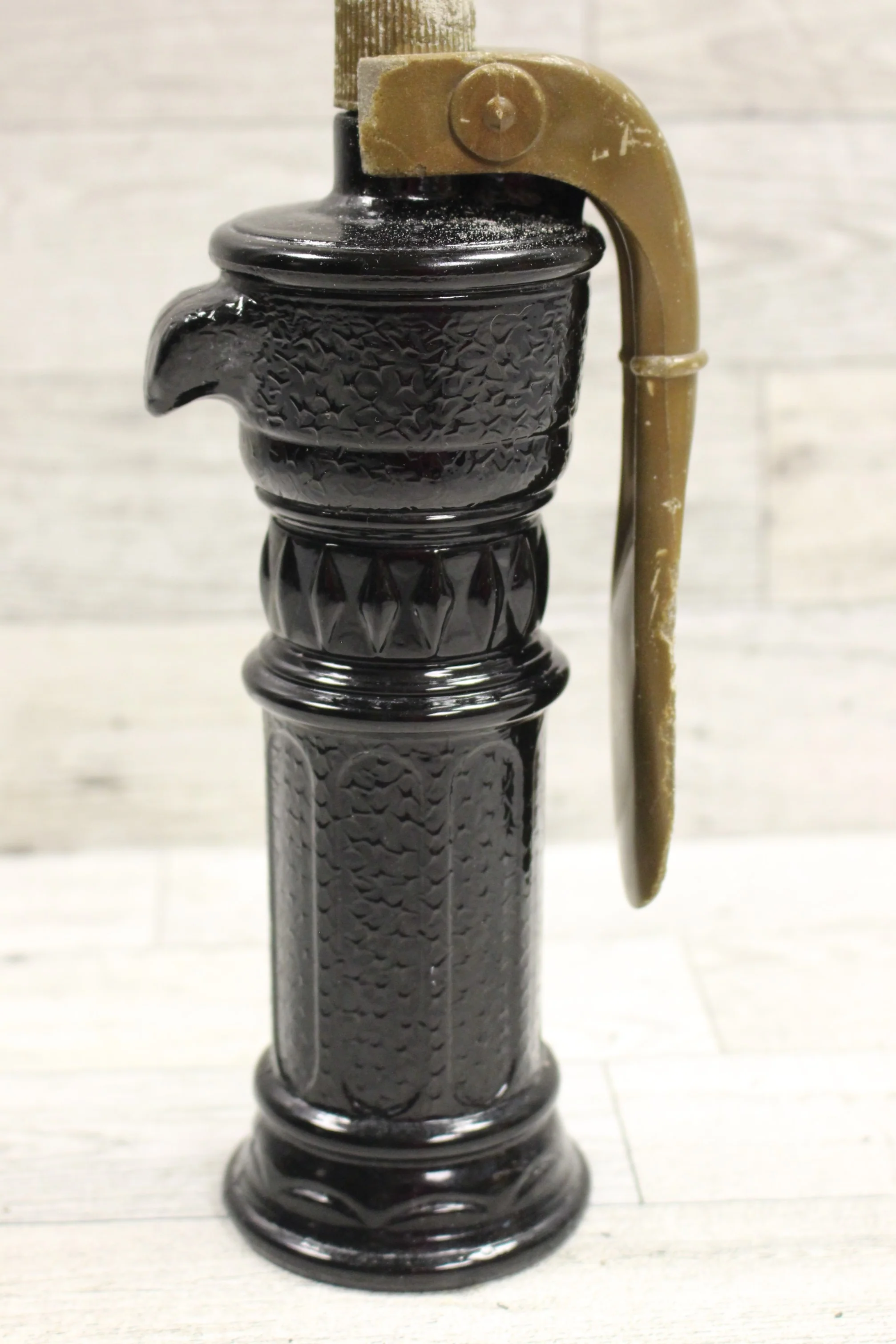 Vintage Avon Brown Glass Water Pump Glass Decanter - Used - Image 3