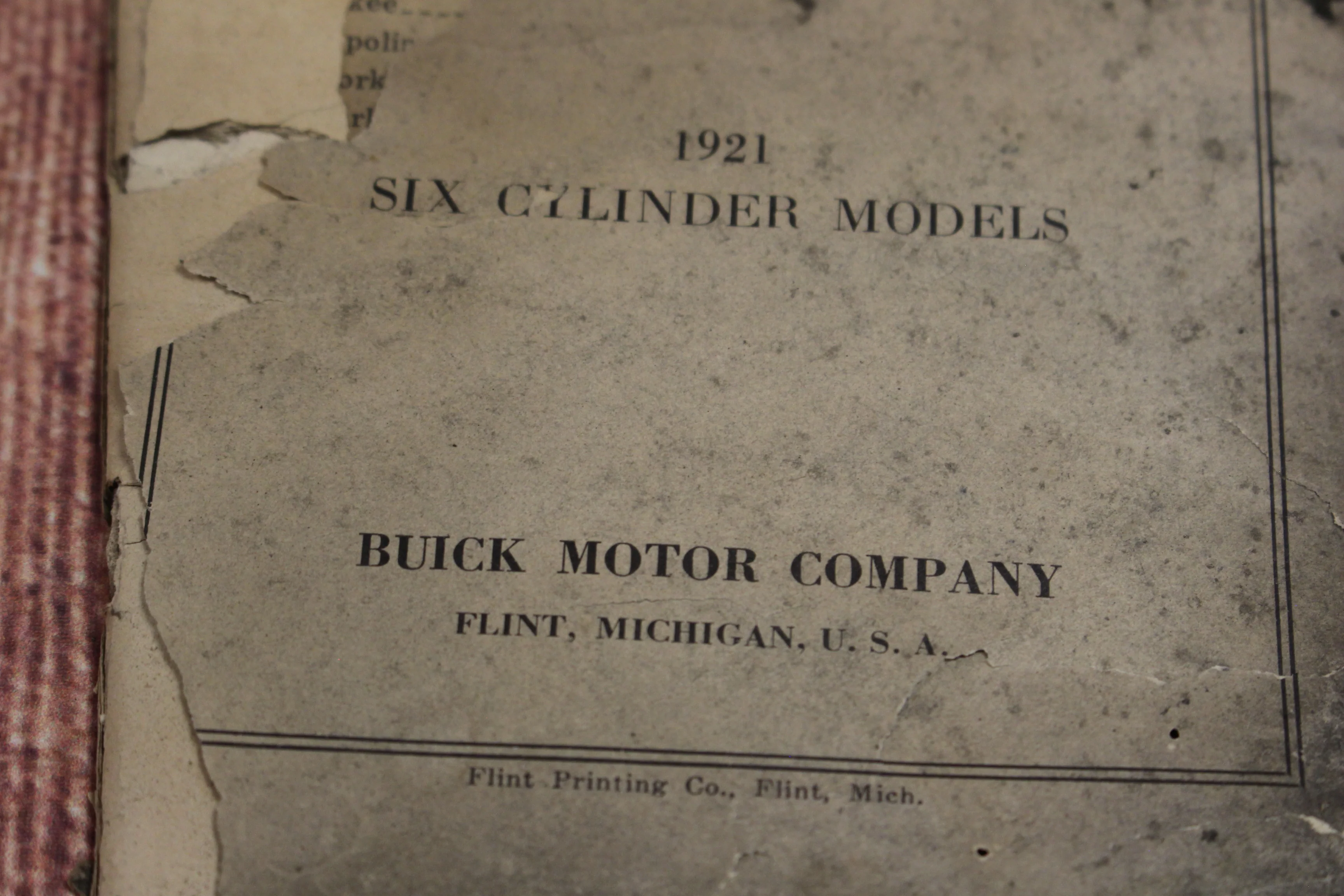 Vintage Buick 1921 Six Cylinder Models Reference Book - Used - Image 5