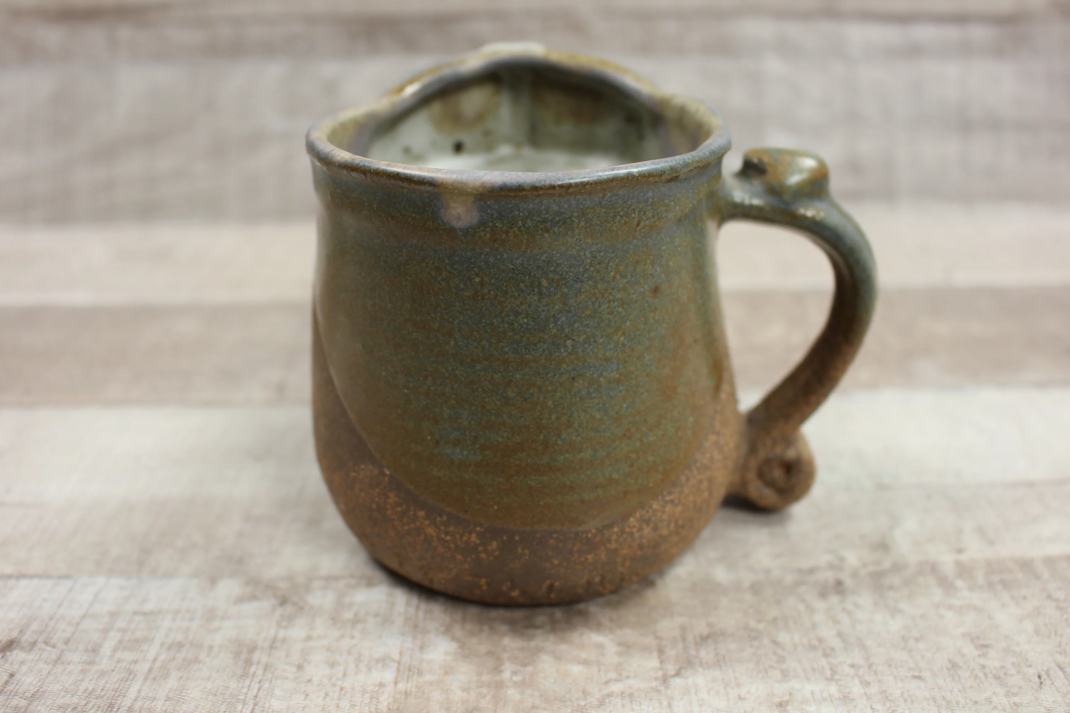 Vintage Ceramic Pottery Clay Mold Face Mug Football Mouth Helmet -Used - Image 2