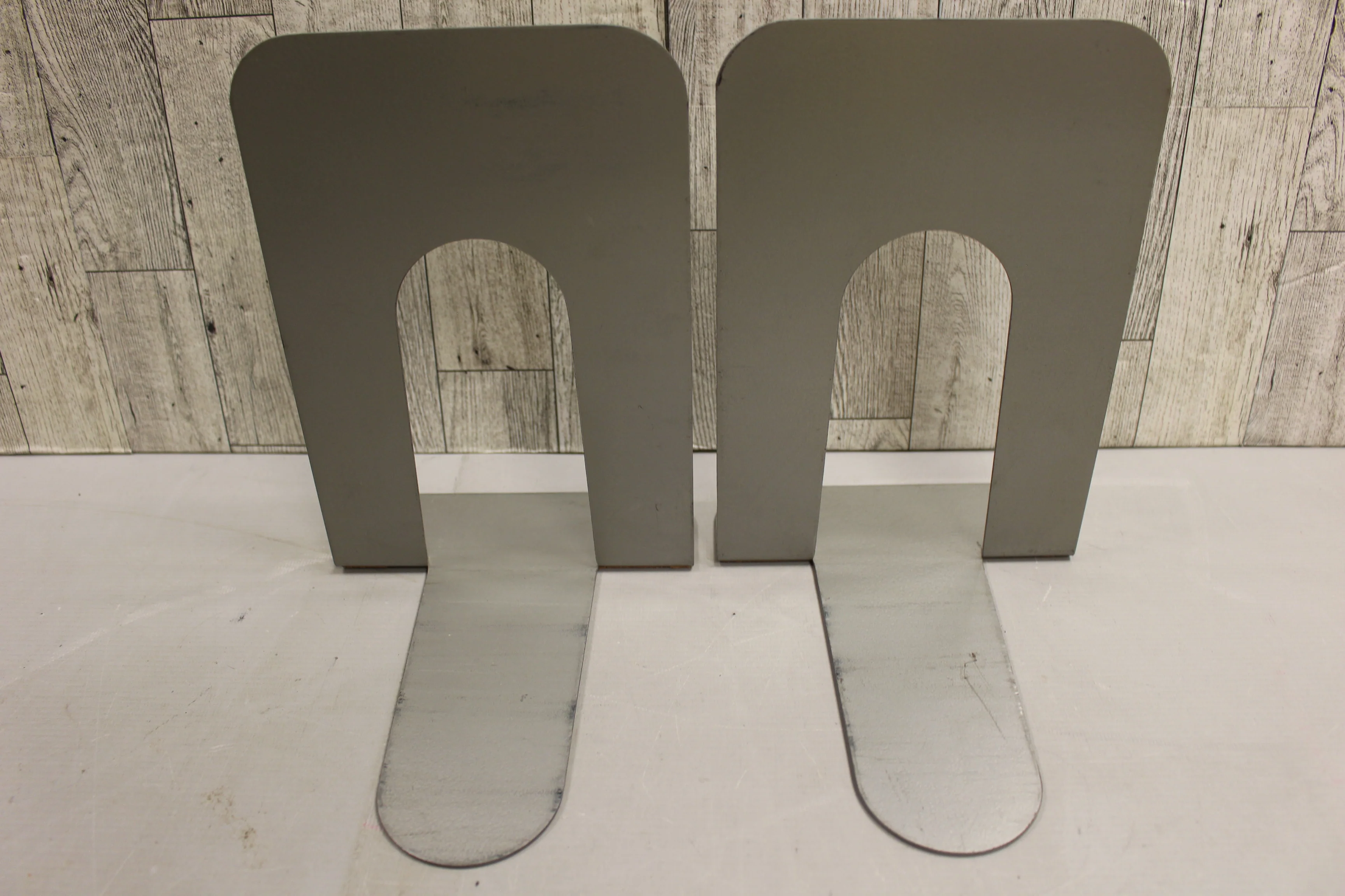 Vintage Gray Metal Bookend - Set of 2 - Used - Image 2