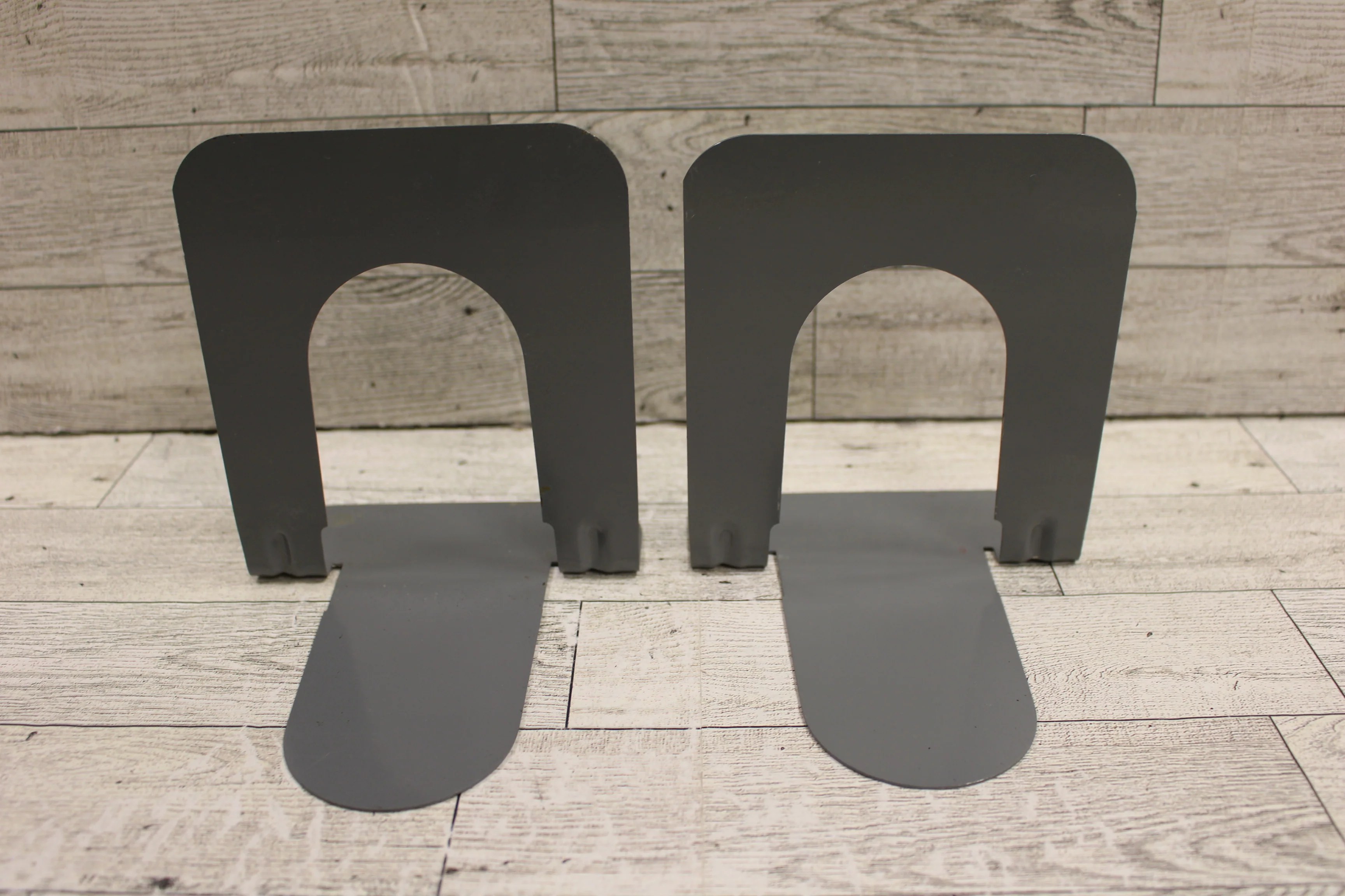 Vintage Gray Metal Bookend - Set of 2 - Used - Image 4