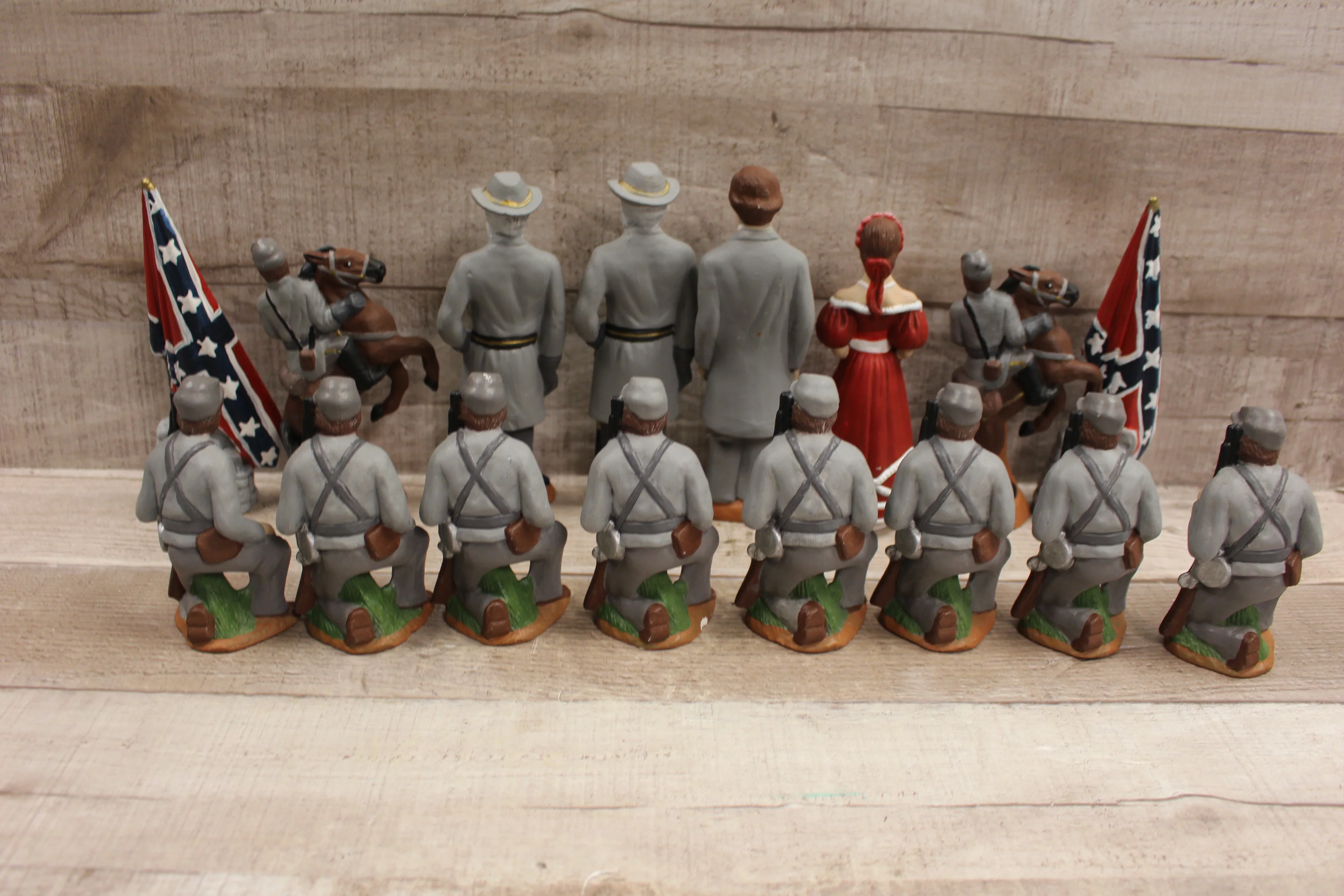 Vintage Hand Painted Civil War Chess Set W/Out Board -Used - Image 3