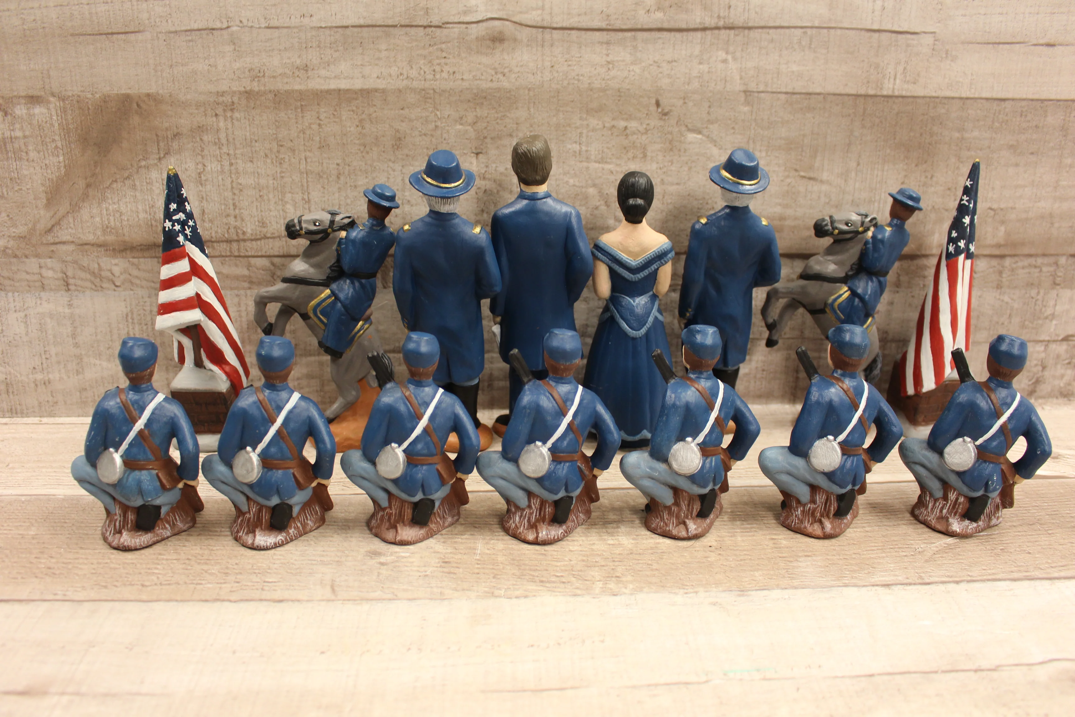 Vintage Hand Painted Civil War Chess Set W/Out Board -Used - Image 4