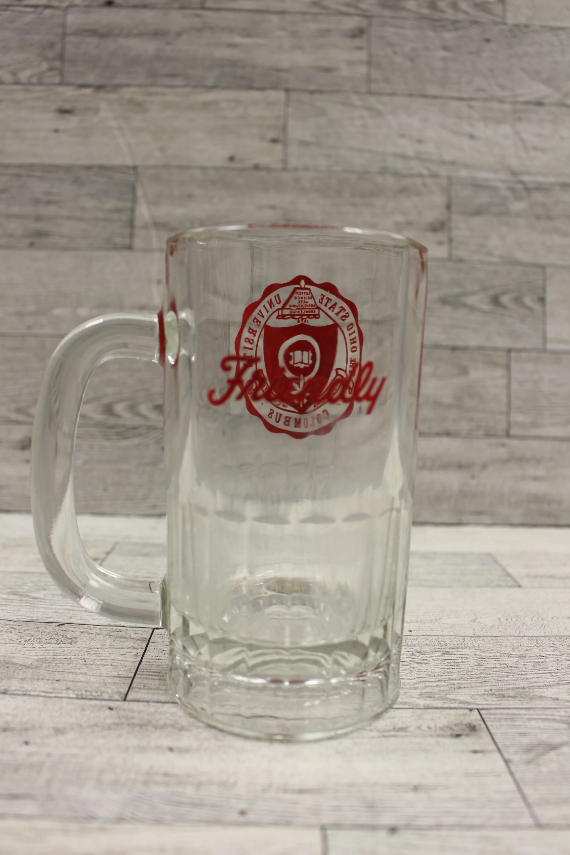 Vintage Ohio State University Buckeyes "Friendly" Glass Mug - Used - Image 5