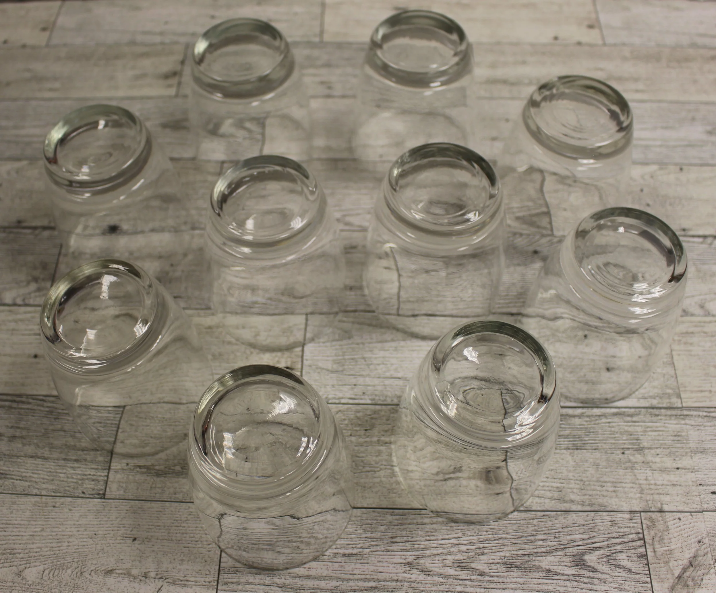 Vintage Old Fashion Clear Glasses - Set of 10 - Used - Image 4