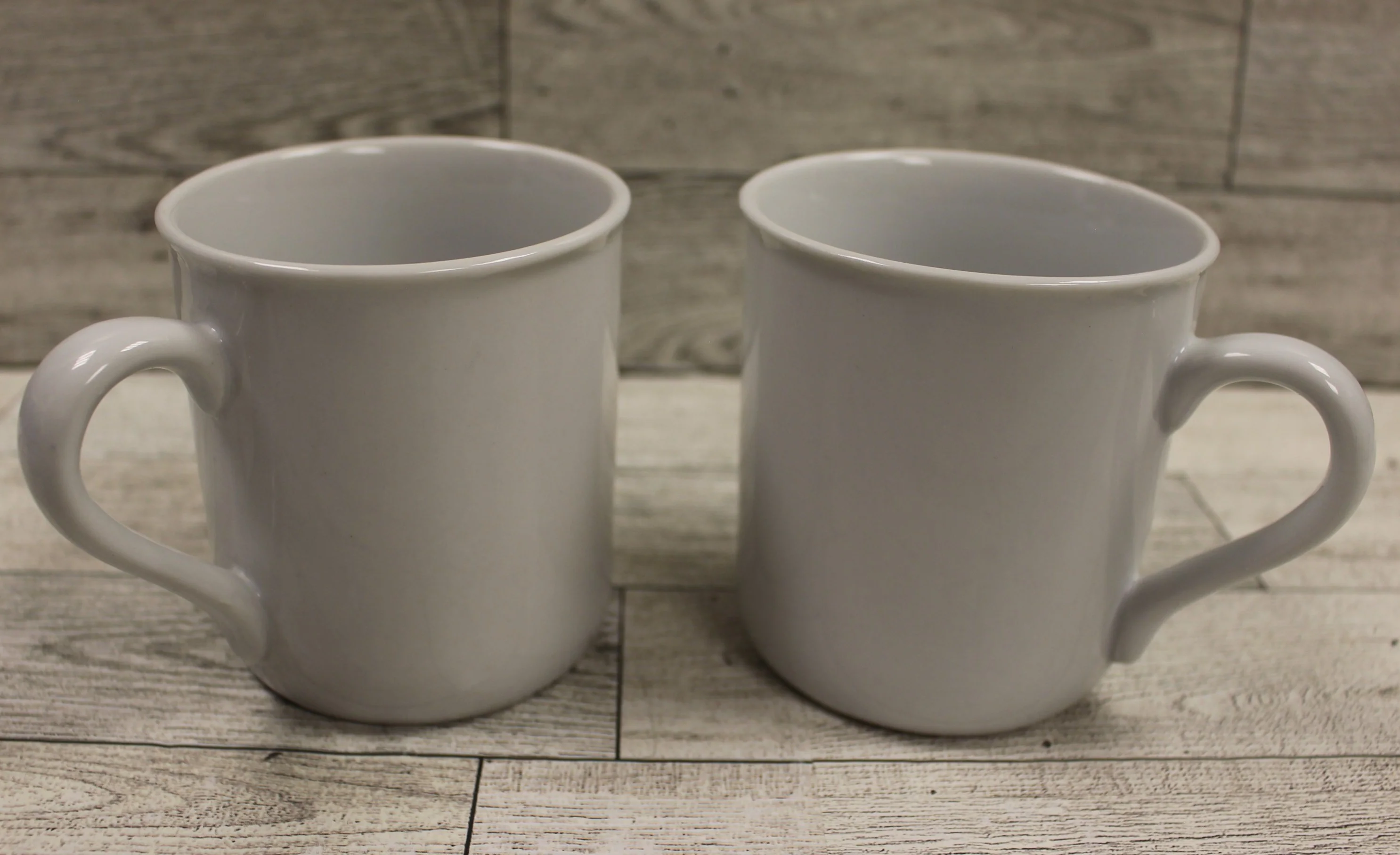 Vintage Restaurant White Coffee Mug - Set of 2 - Used