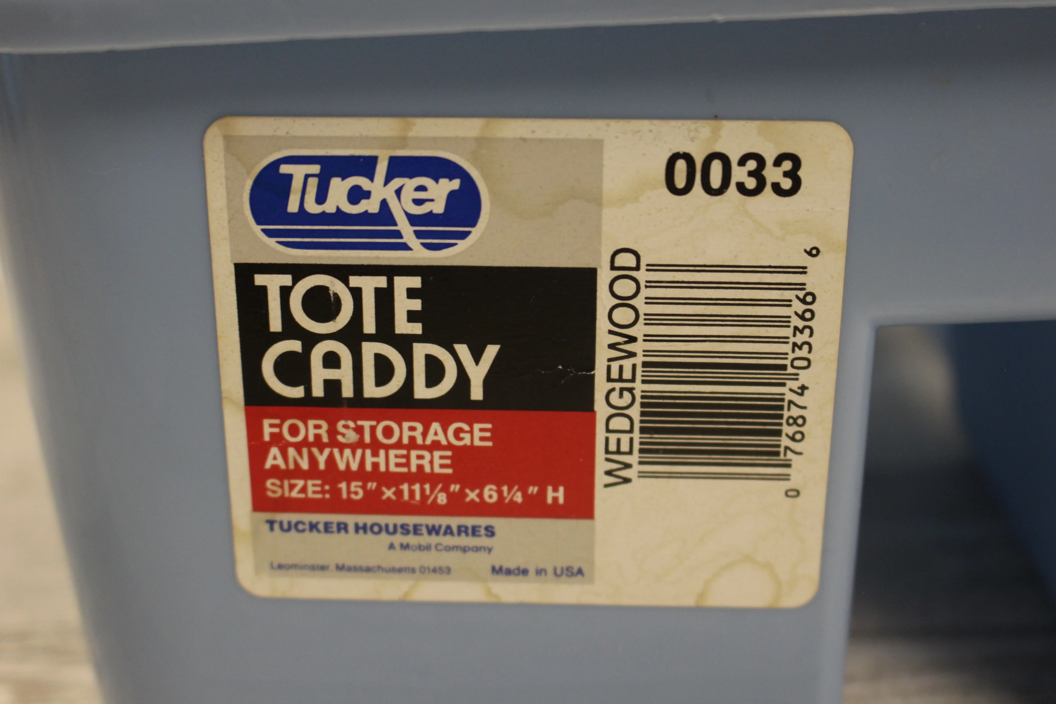 Vintage Tucker Tote Caddy for Storage Anywhere - Wedgewood - Blue - 0033-3 -Used - Image 5