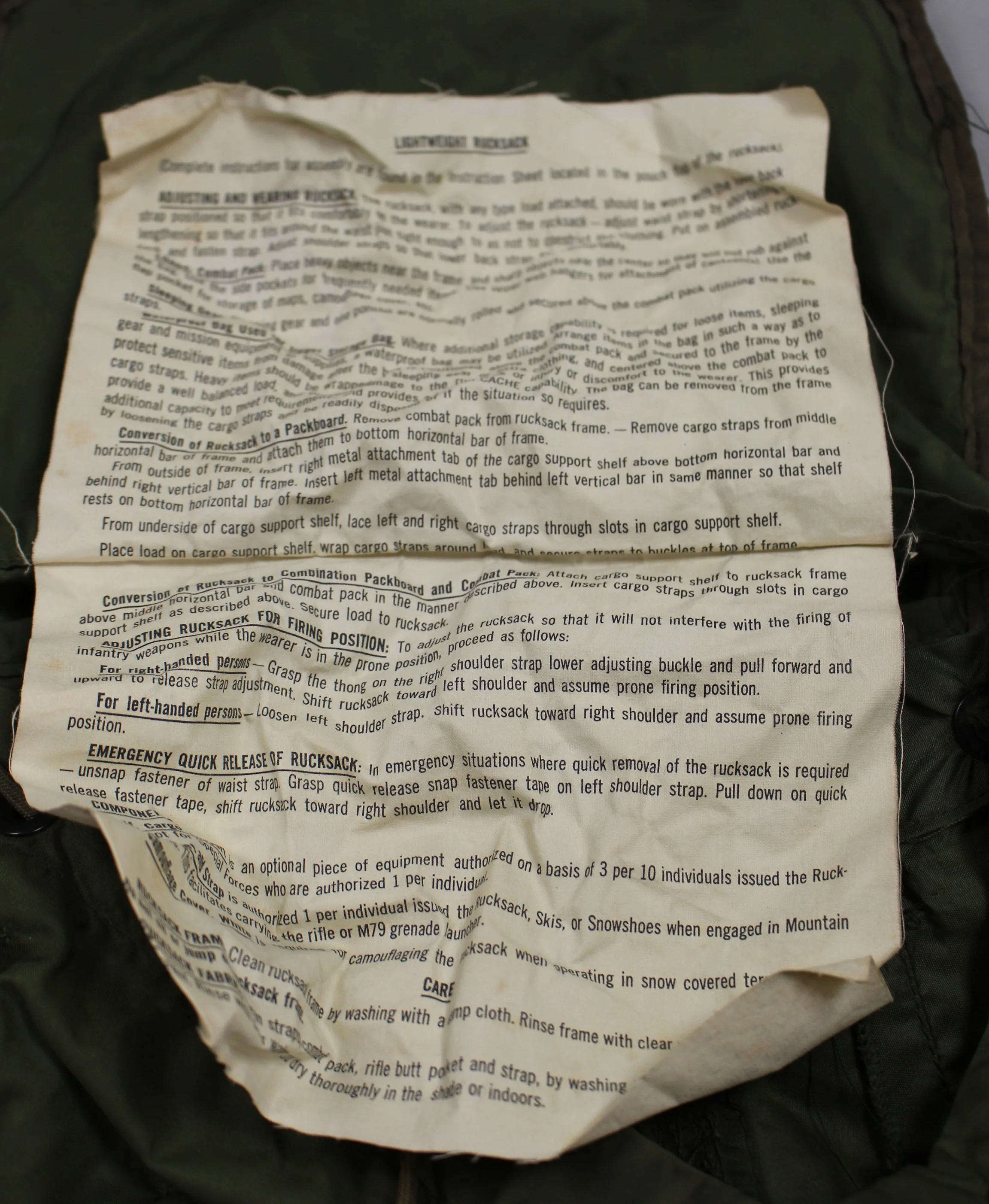 Vintage US ARMY 1965 Nylon Duck Rucksack - 8465-782-8248 - Used - Image 12