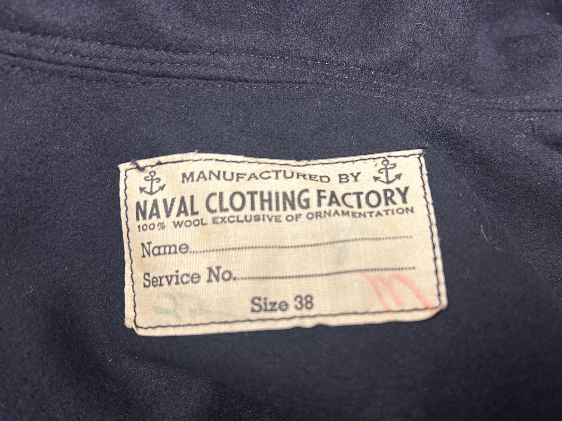 Vintage US Navy Men's Wool Blue Undress Jumper - Size: 38 - Used - Image 5