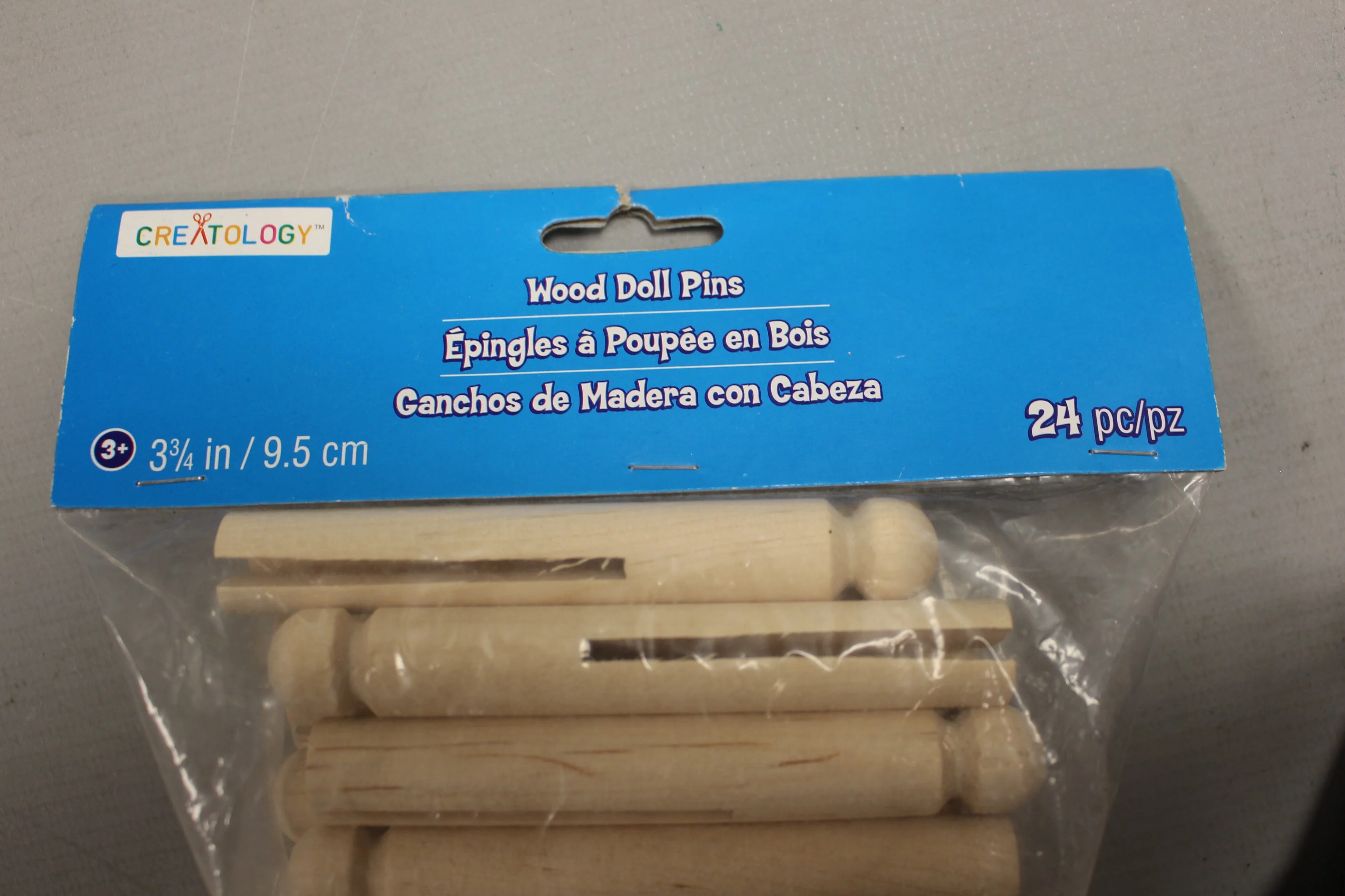 Vintage Wooden Doll Pins/Clothes Pins - Pack of 24 - New - Image 2