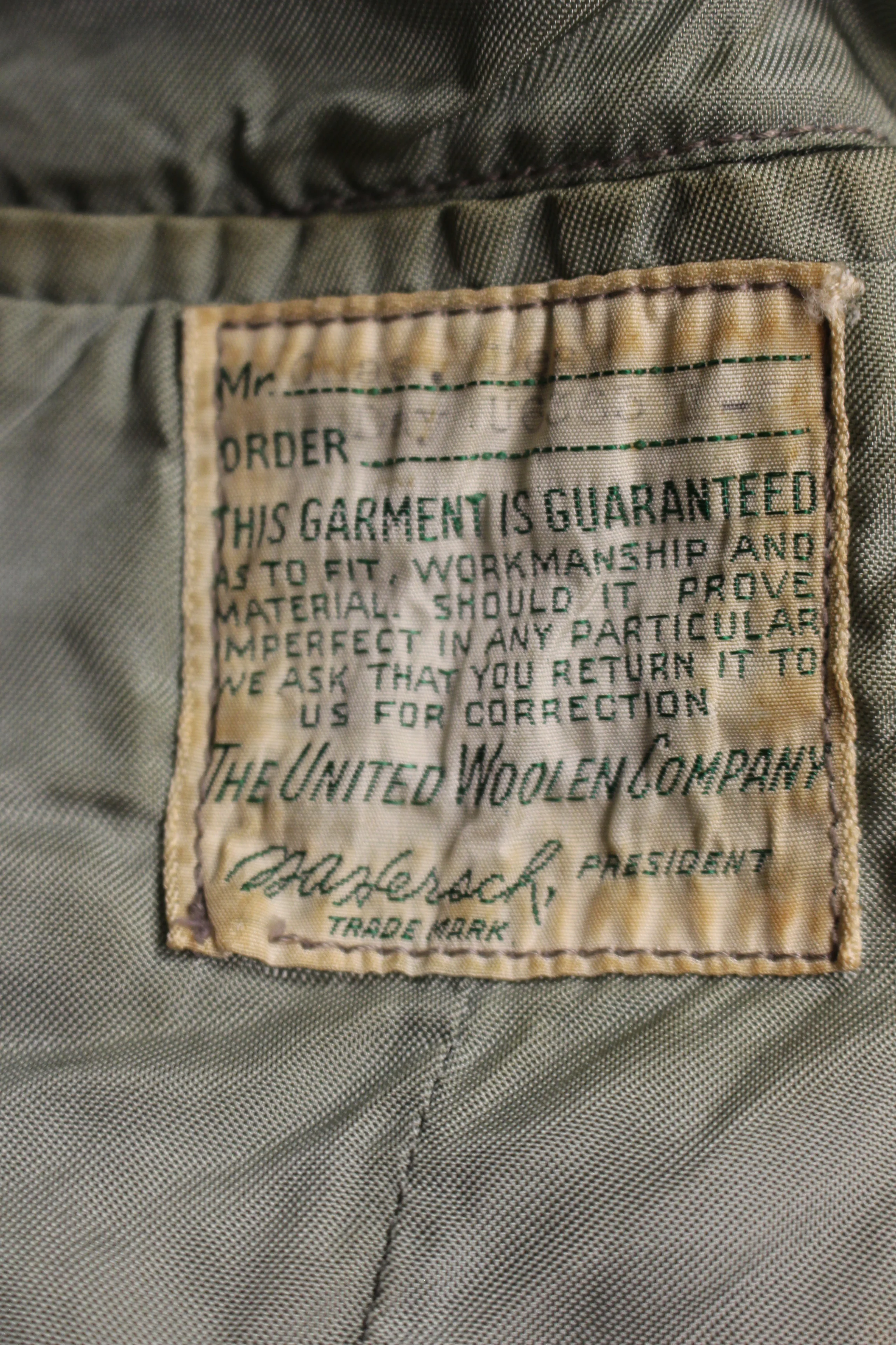 Vintage WWII United Woolen Men's US Navy Dress Coat - Used - Image 9