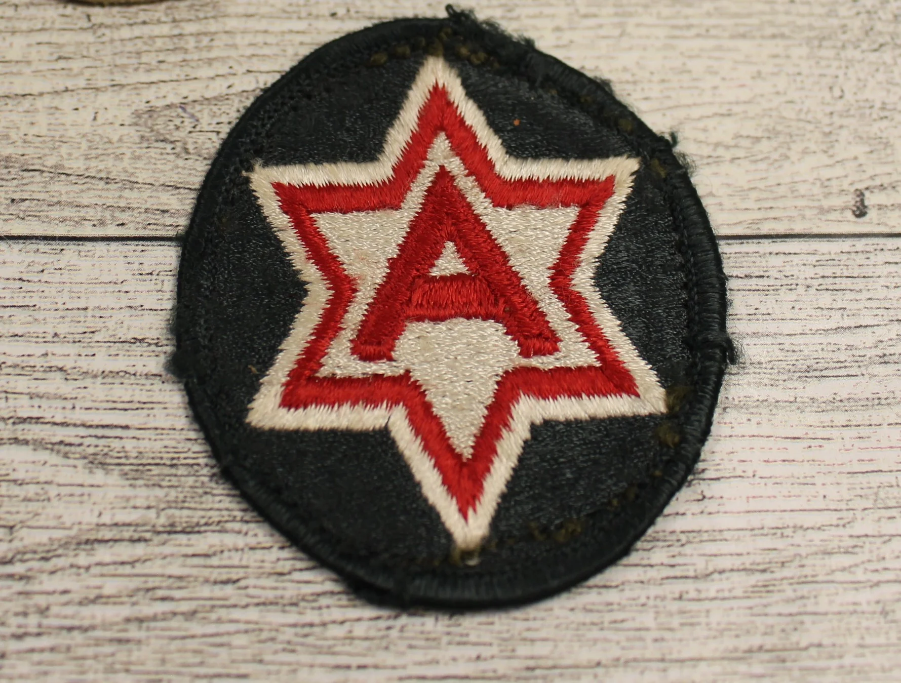 Vintage WWII US Army 6th Army Embroidered Patch - Used