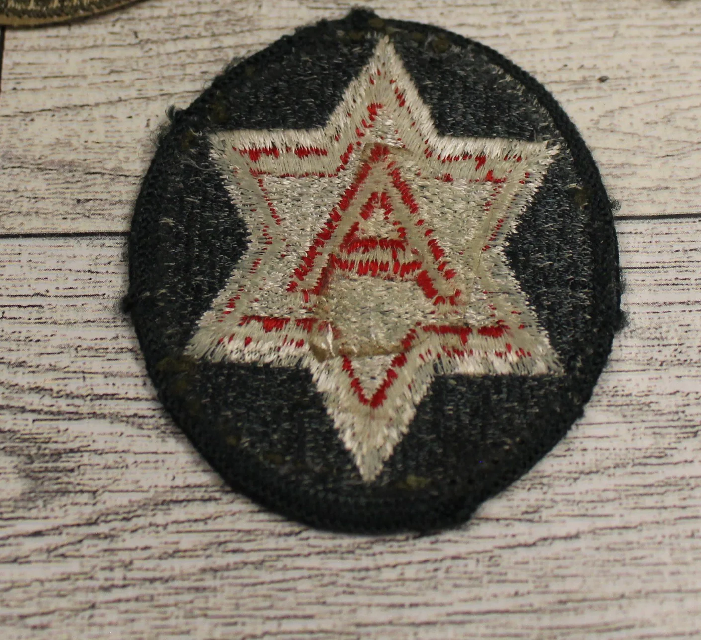 Vintage WWII US Army 6th Army Embroidered Patch - Used - Image 2