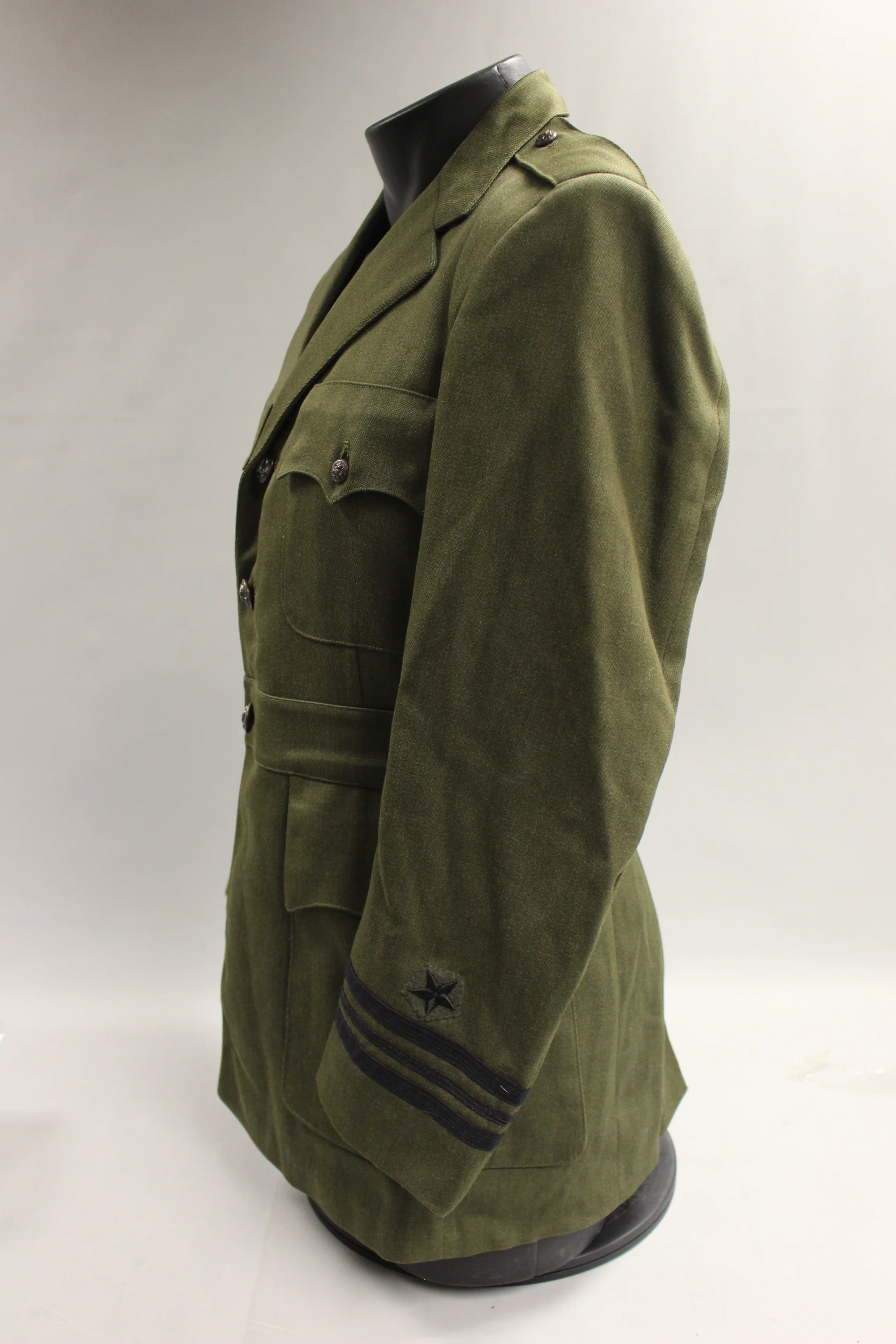 Vintage WWII US Navy Wool Aviator Pilot Dress Green Coat Jacket - 37R - Used - Image 2