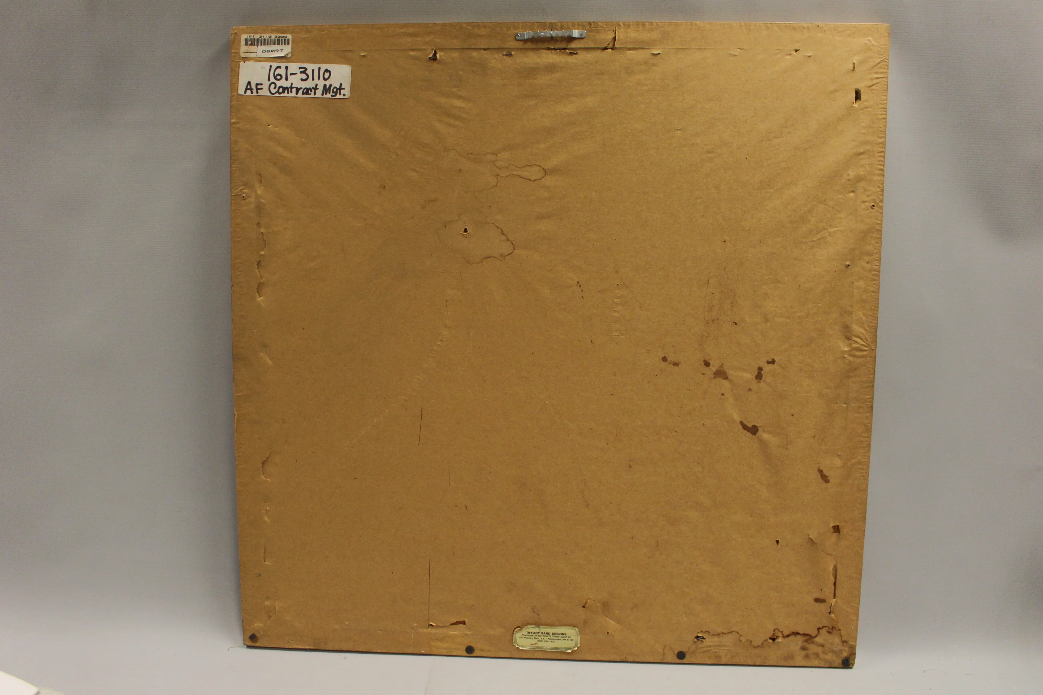 VTG Framed Sand Art Air Force Contract Management Division -Used - Image 2