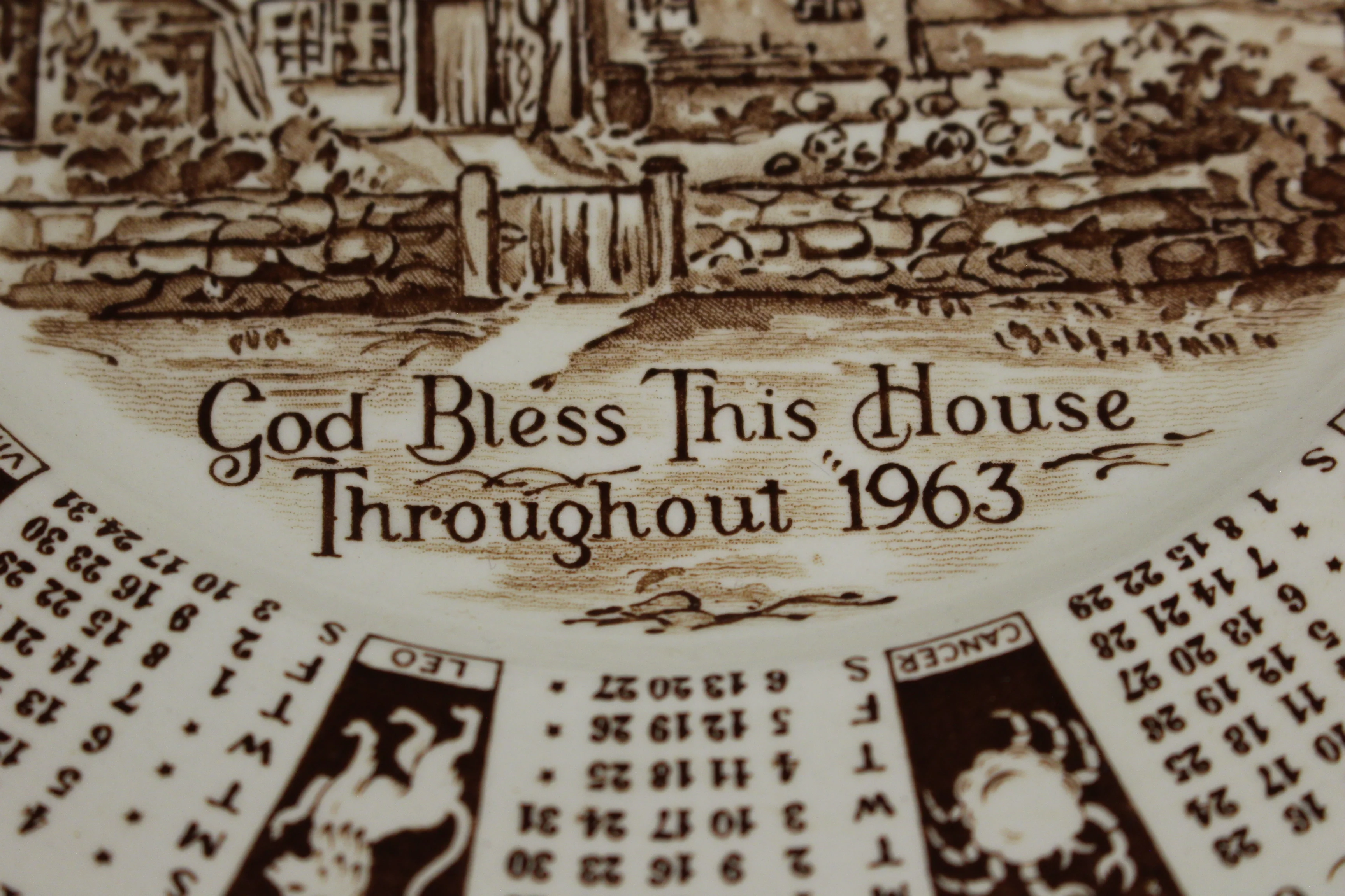 VTG Royal Staffordshire "God Bless This House Throughout 1963" Zodiac Plate - Image 2