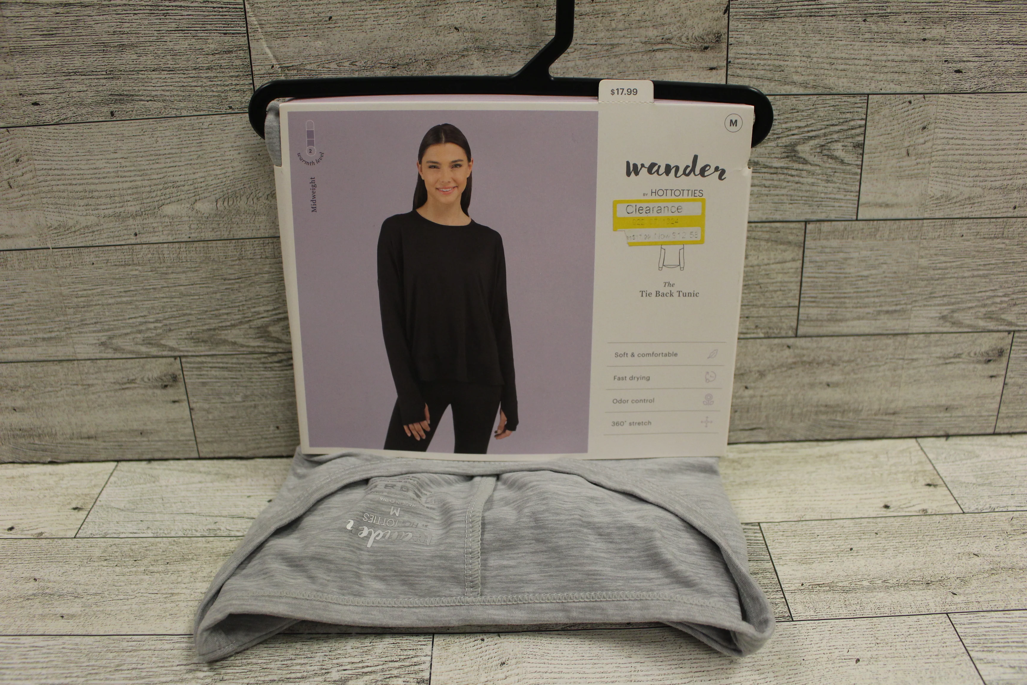 Wander Hotties Midweight Tie Back Tunic - Heather Grey - Medium - Used