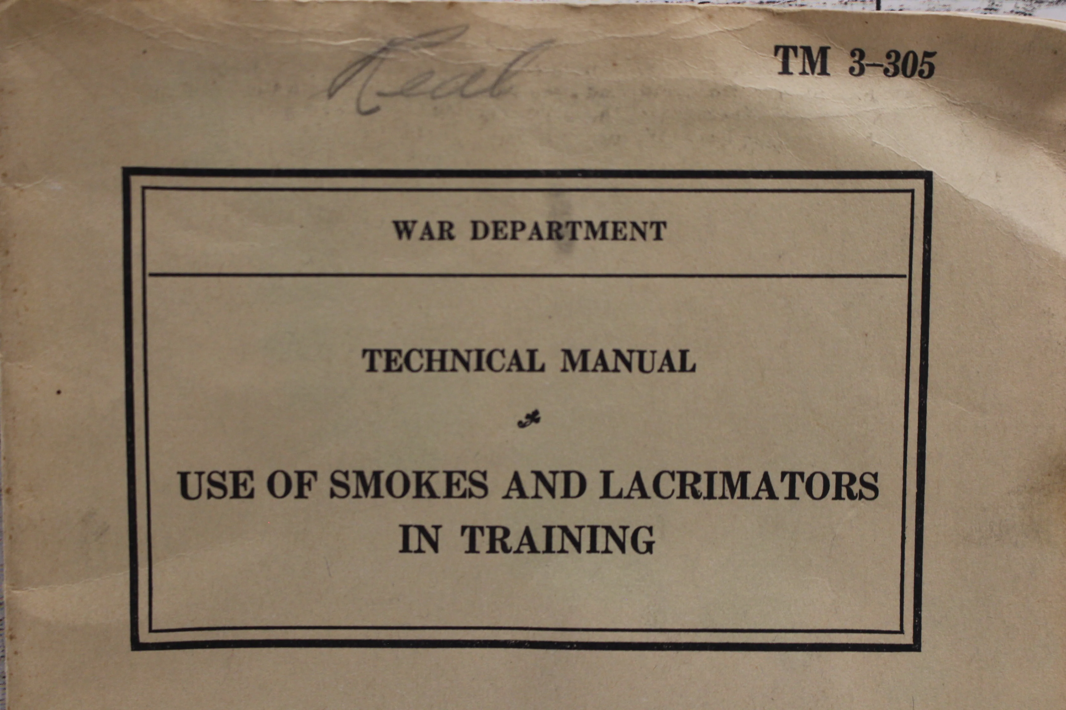 War Dept Technical Manual - Use of Smokes and Lacrimators In Training - RM 3-305 - Image 4