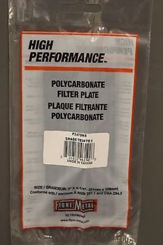 Welding Helmet Polycarbonate Filter Plate - P247SH8 - 2" x 4-1/4" - New