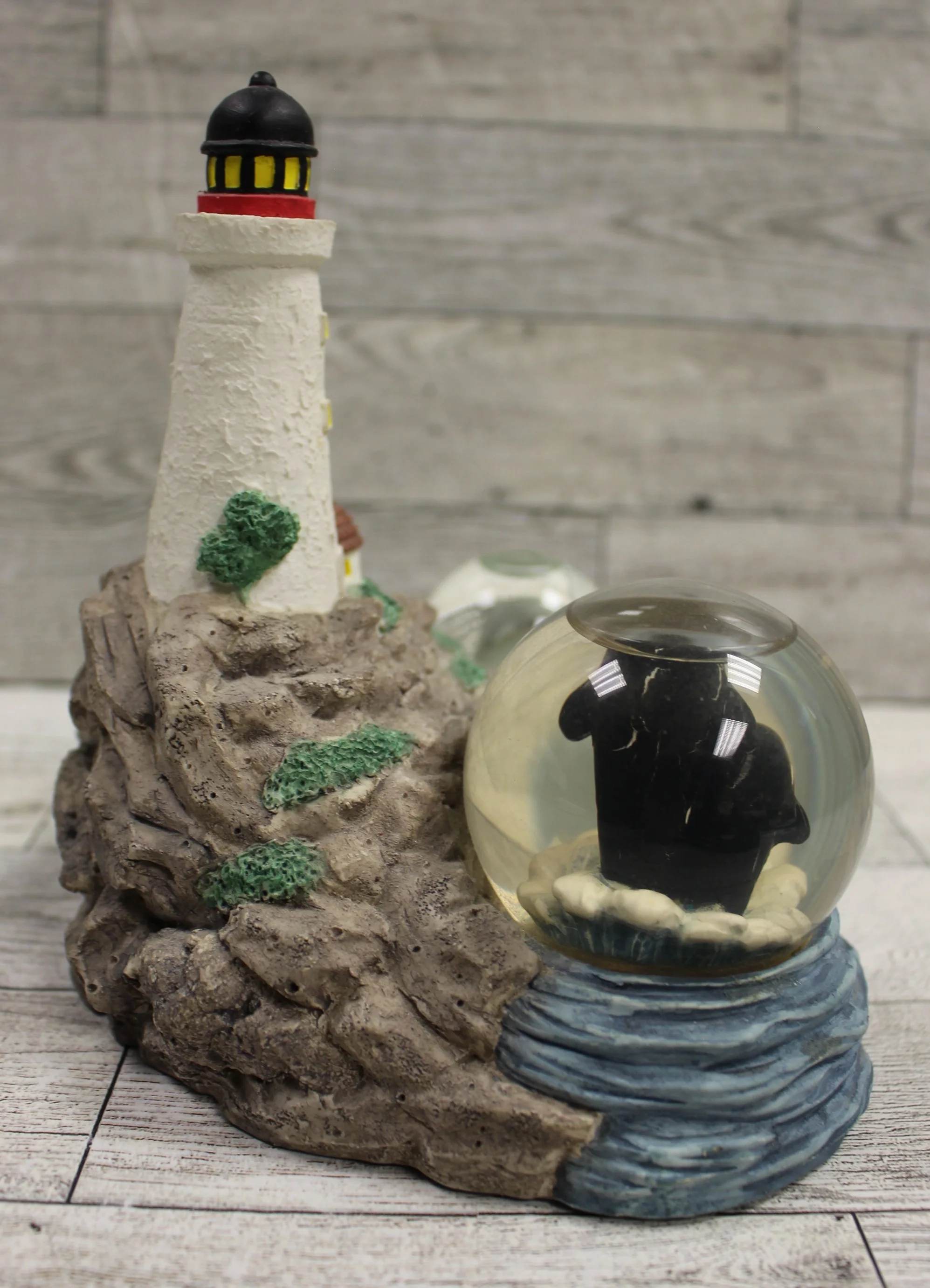 Westlake Musical Lighthouse Water Globe - Orcas & Dolphin - 2615 - Used - Image 2