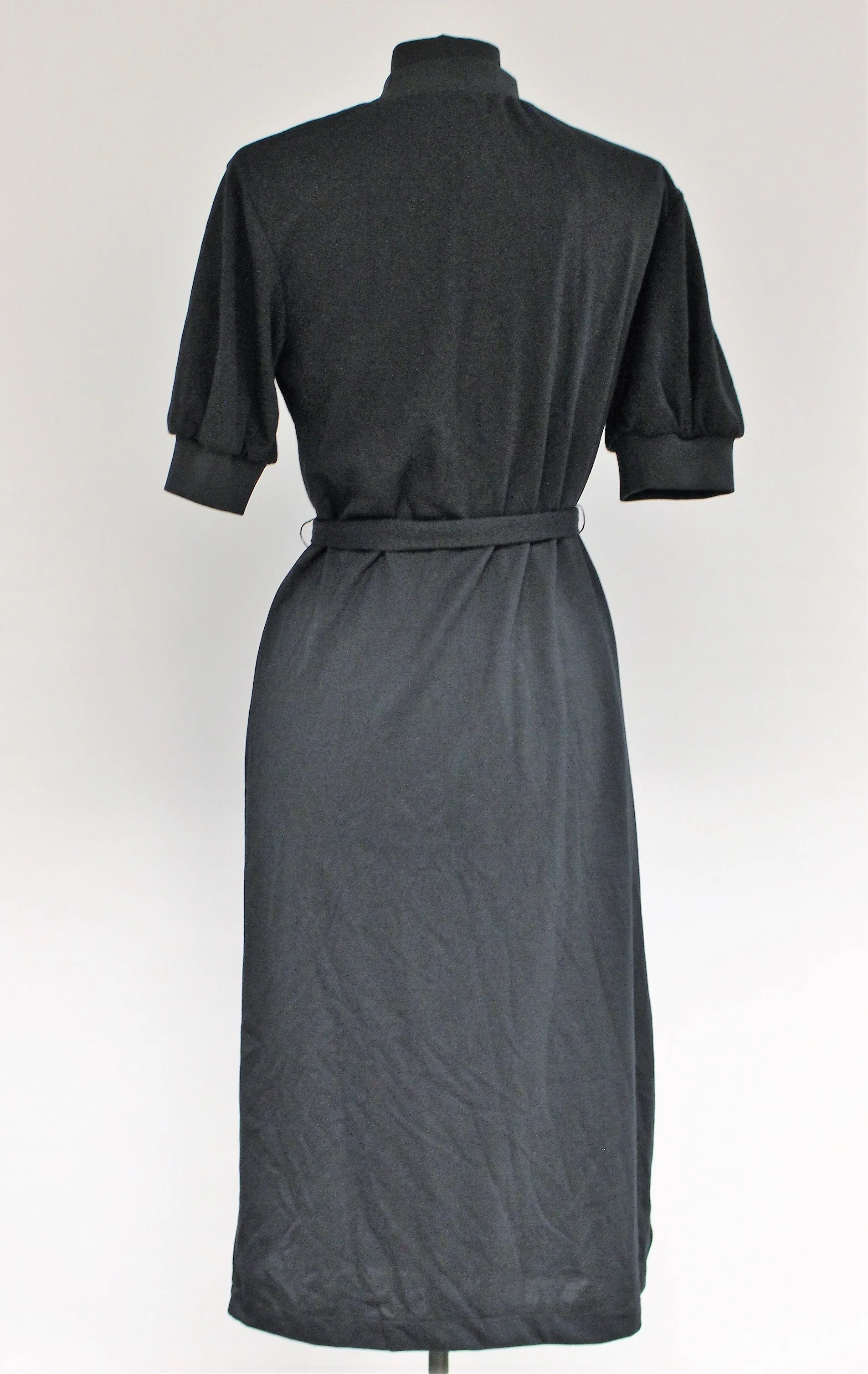Who What Wear Woman's High Neck Rib Trim A-Line Midi Dress Black XS - Image 2
