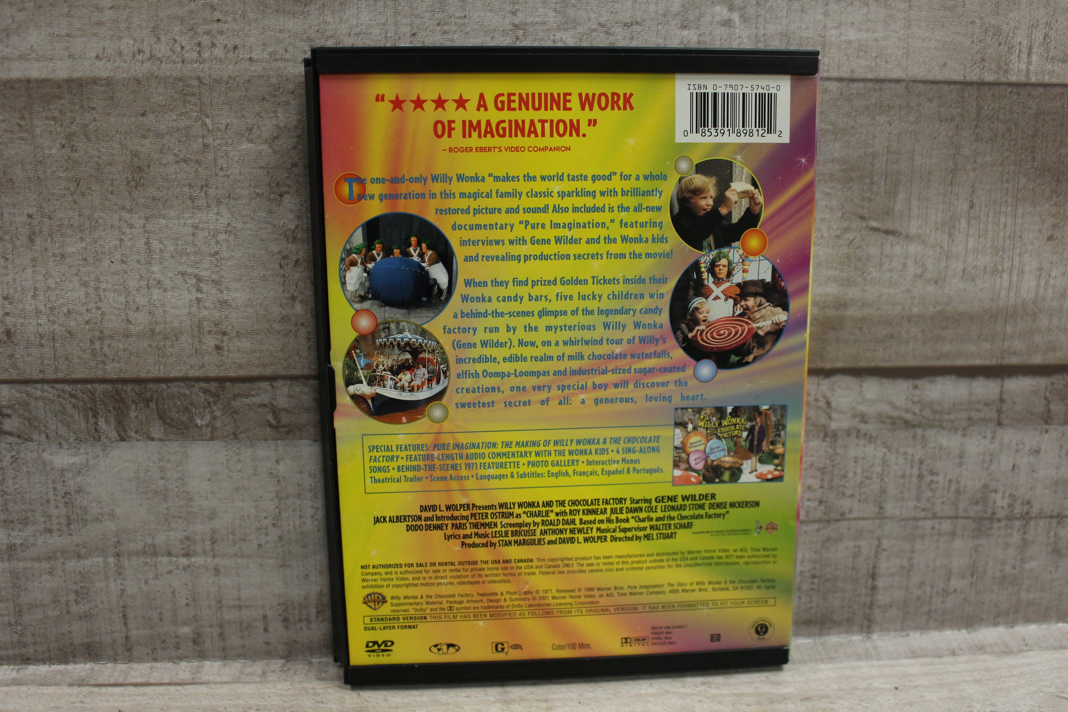 Willy Wonka and The Chocolate Factory DVD -Used, Good Condition - Image 2