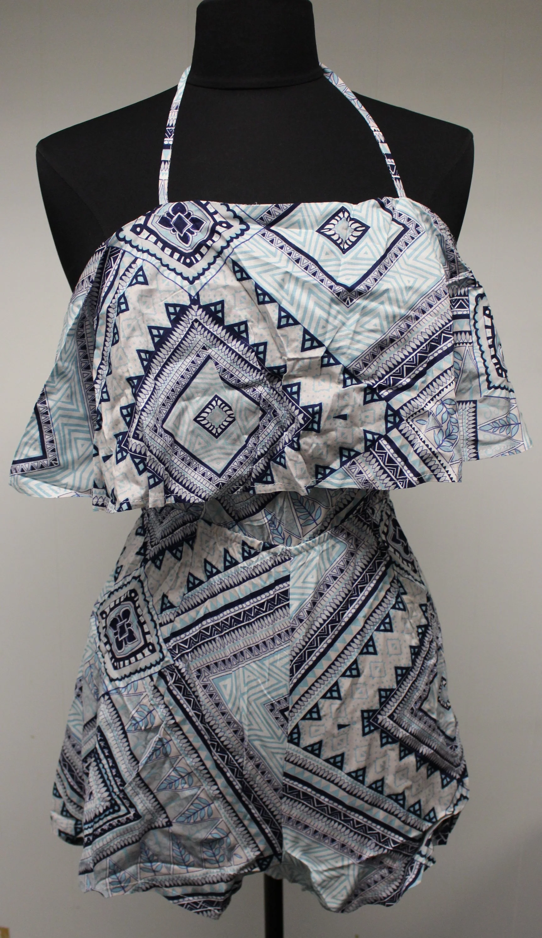 Women's Geometric Print Romper - Small- New