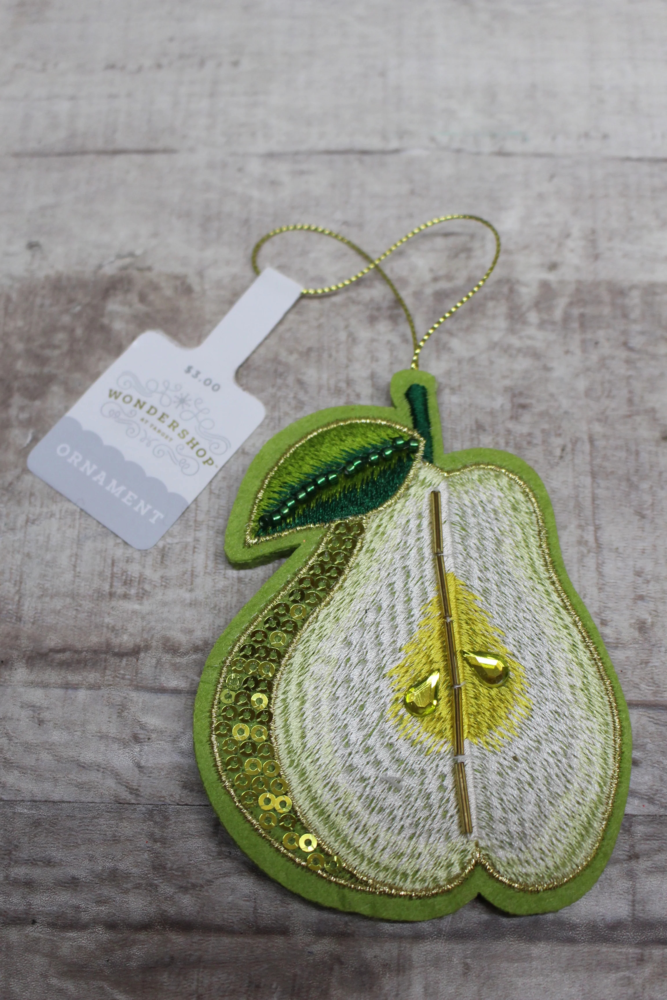 Wondershop By Target Pear Ornament -New