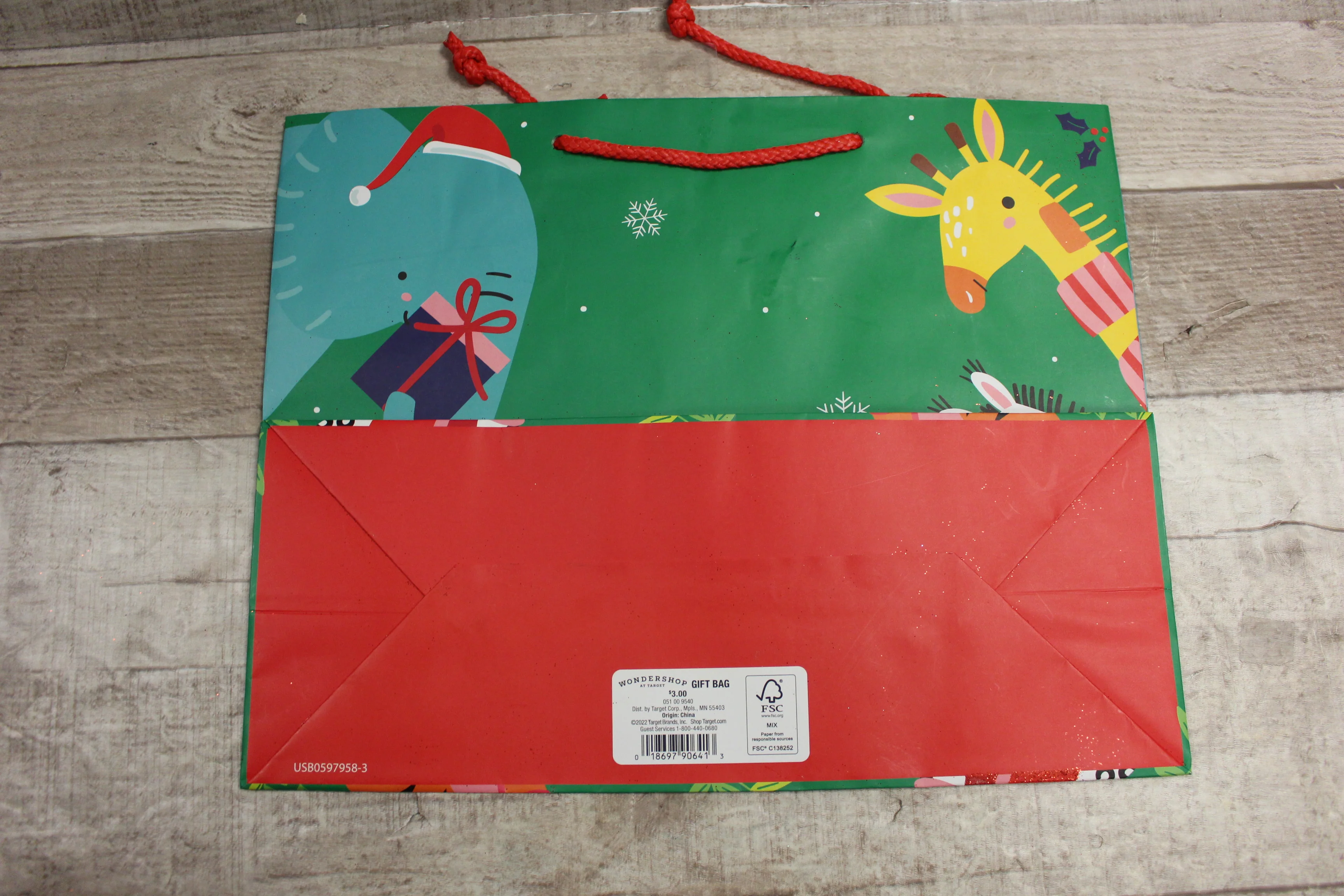 Wondershop By Target Seasons Greetings Gift Bag -New - Image 3