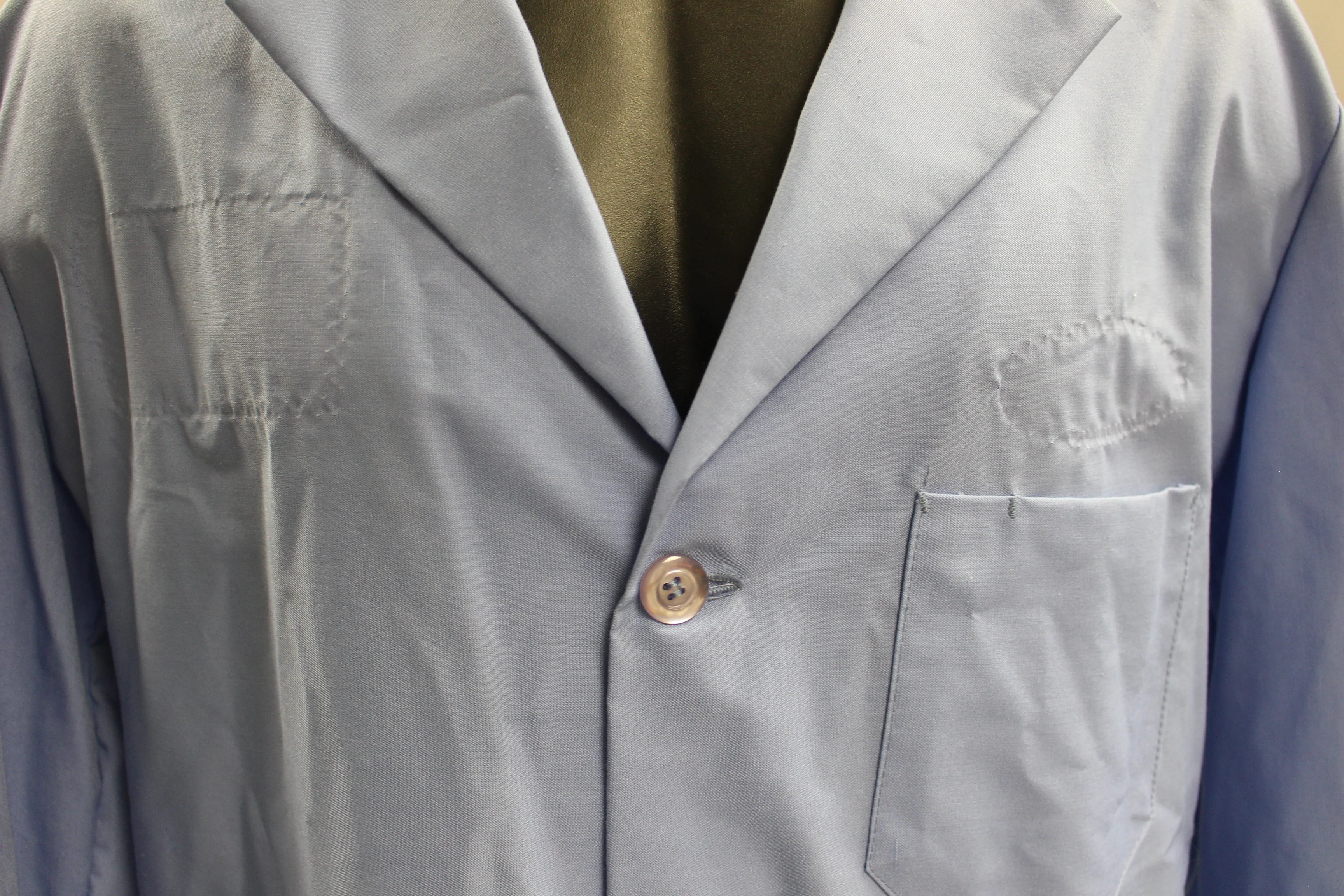 Wrangler Uniform's Men's Button Up Uniform Shirt Size 44R -Blue -Used - Image 3