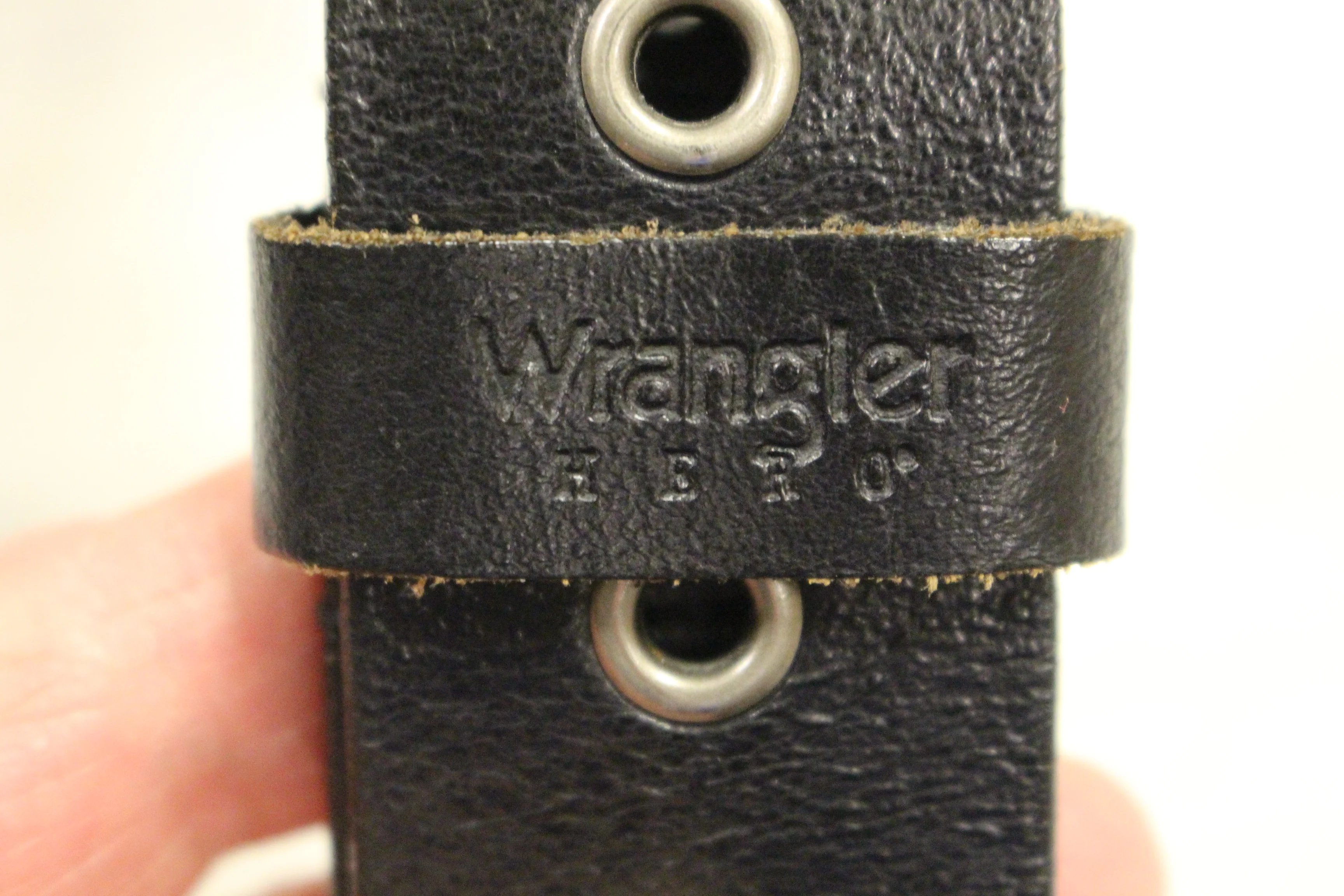 Wrangler Worn Black Leather Belt - Size: 36 - NWOT - Image 7
