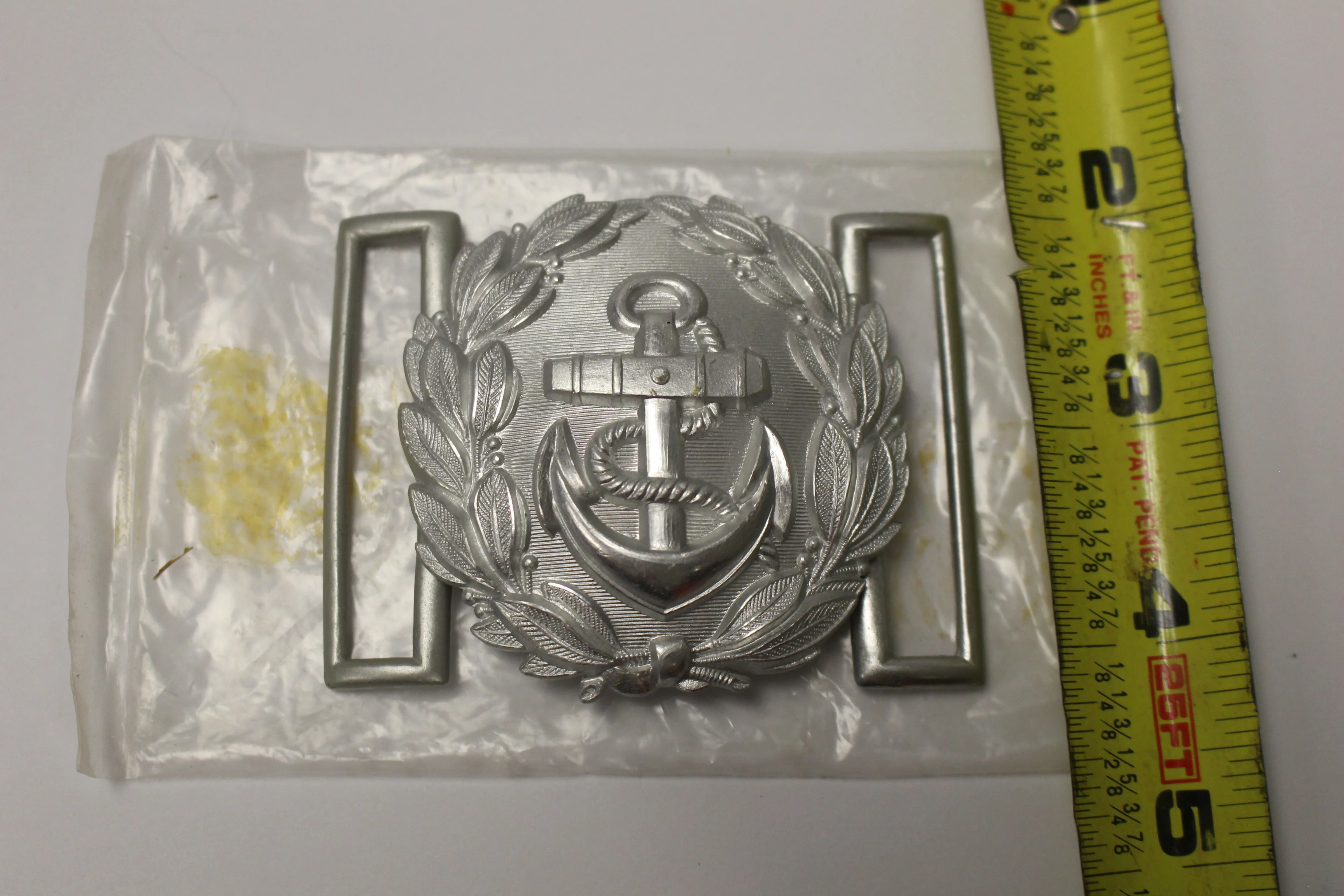 WWII German Kriegsmarine Dress Belt Buckle - Original - Aluminum - New - Image 3