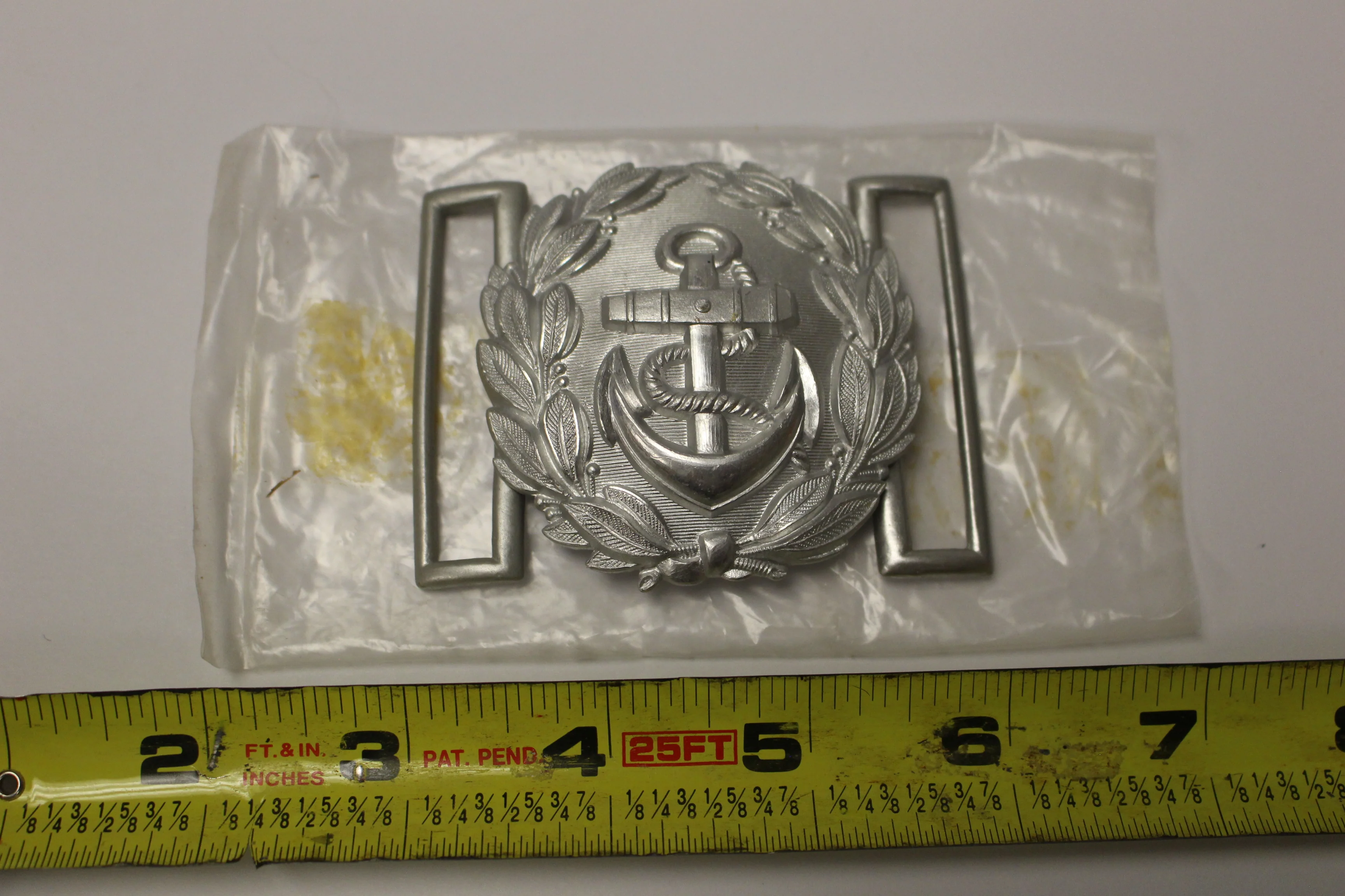WWII German Kriegsmarine Dress Belt Buckle - Original - Aluminum - New - Image 4
