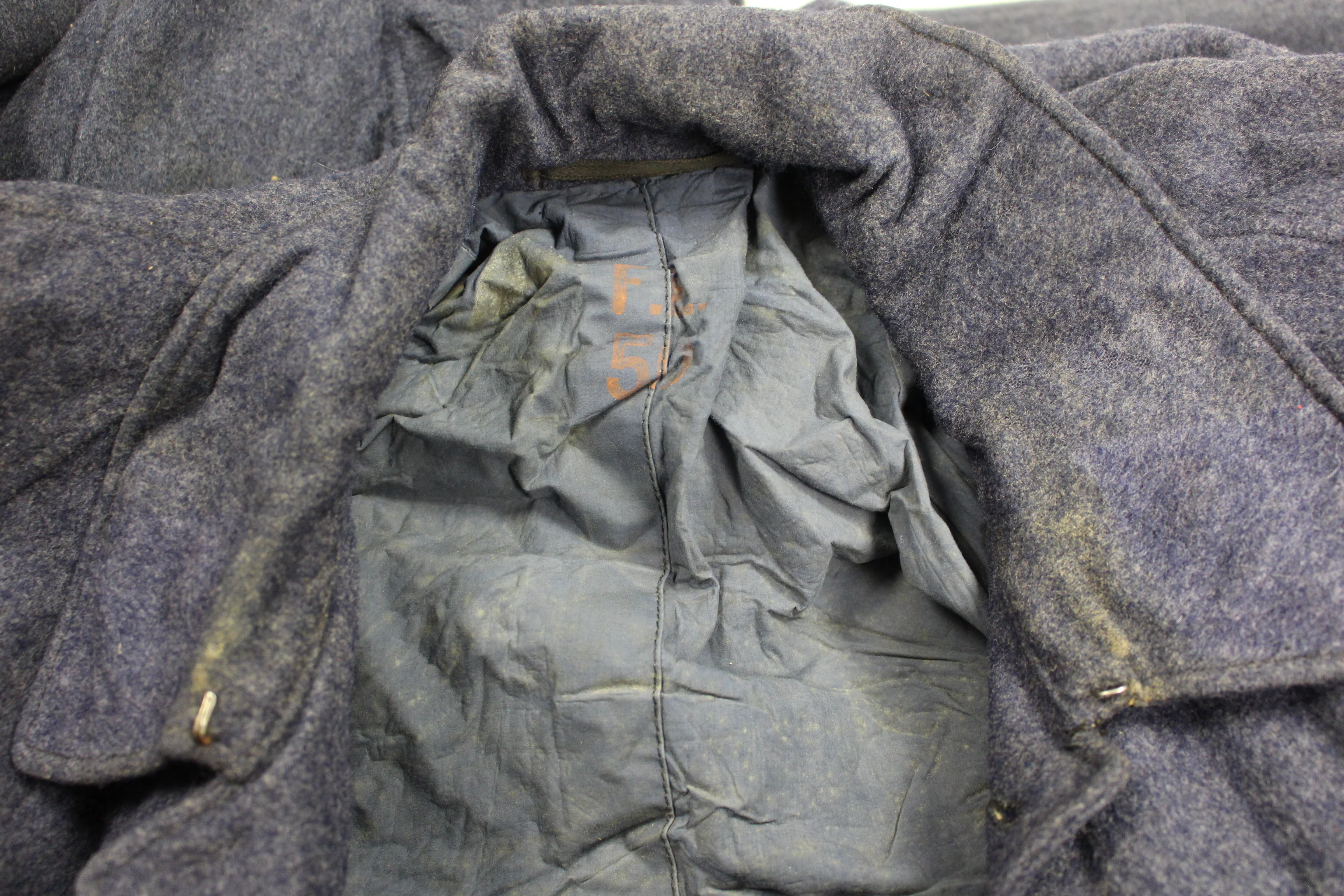 WWII Swiss Army Men's Wool Pea Trench Coat - Size F.L. 50 - Used - Image 6