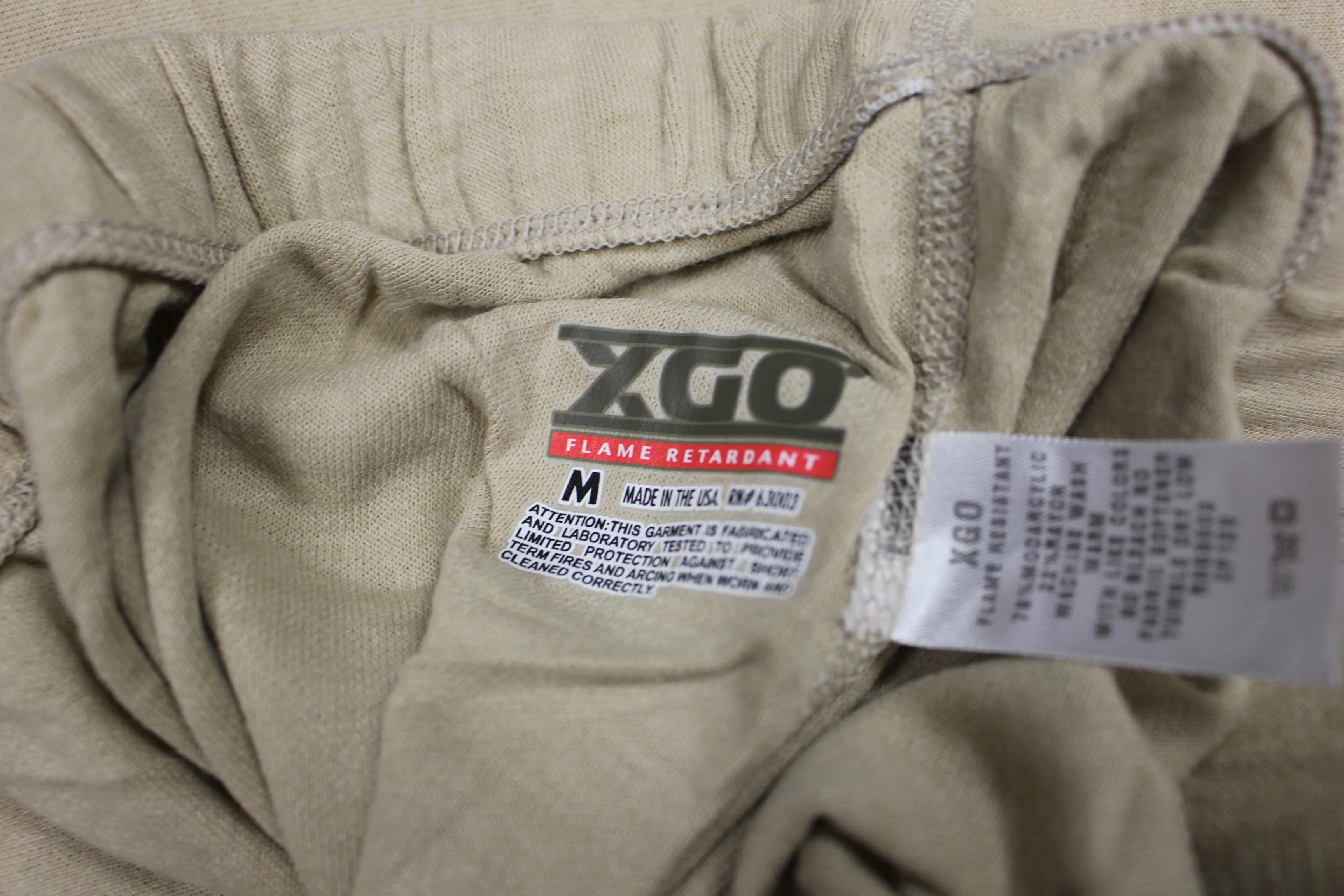 XGO Men's Fire Retardant Base Layer/Long John Pant - Size: Small - Tan - Used - Image 4