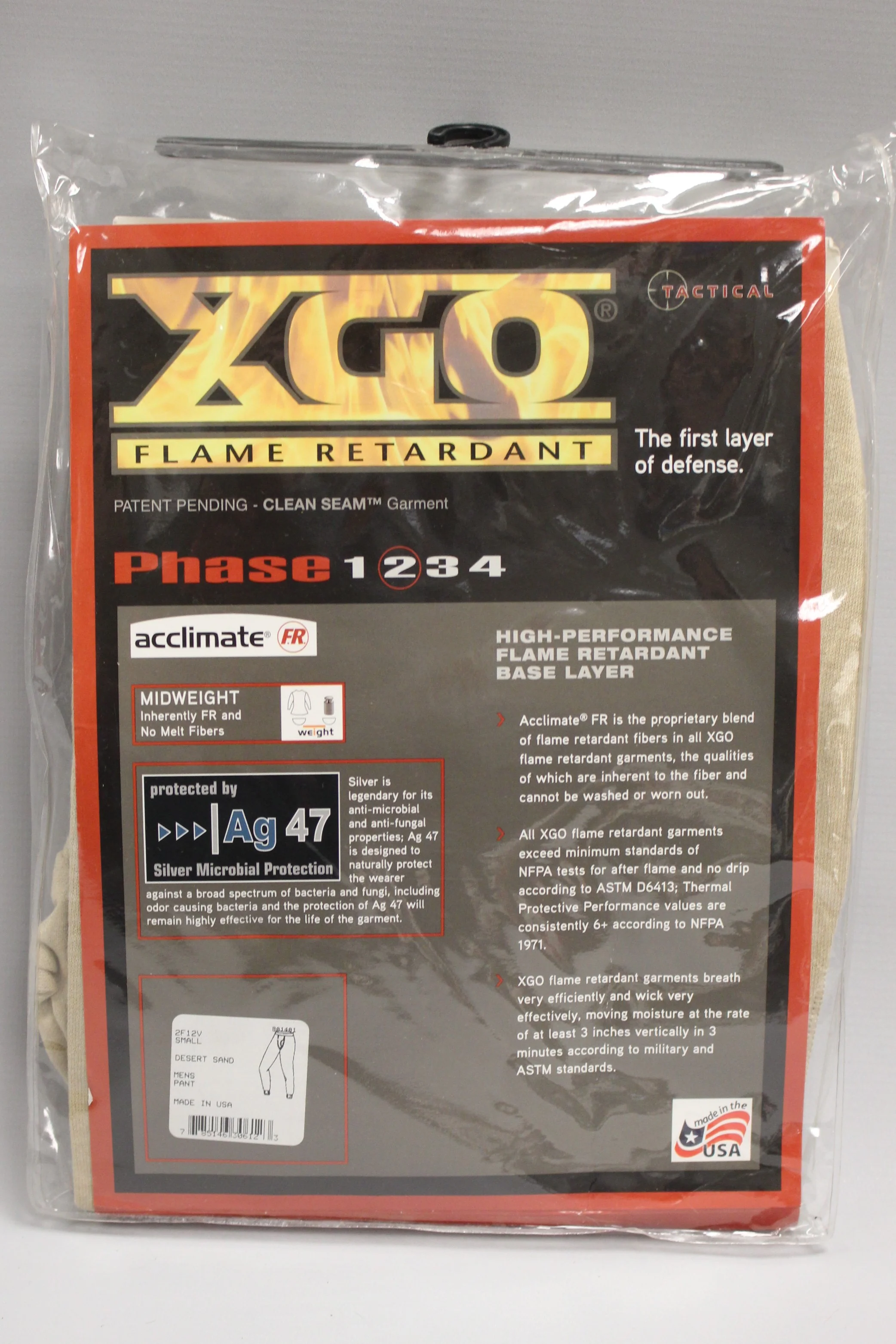 XGO Men's Phase 2 Midweight Long John Pant - Size: Small - Desert Sand - New